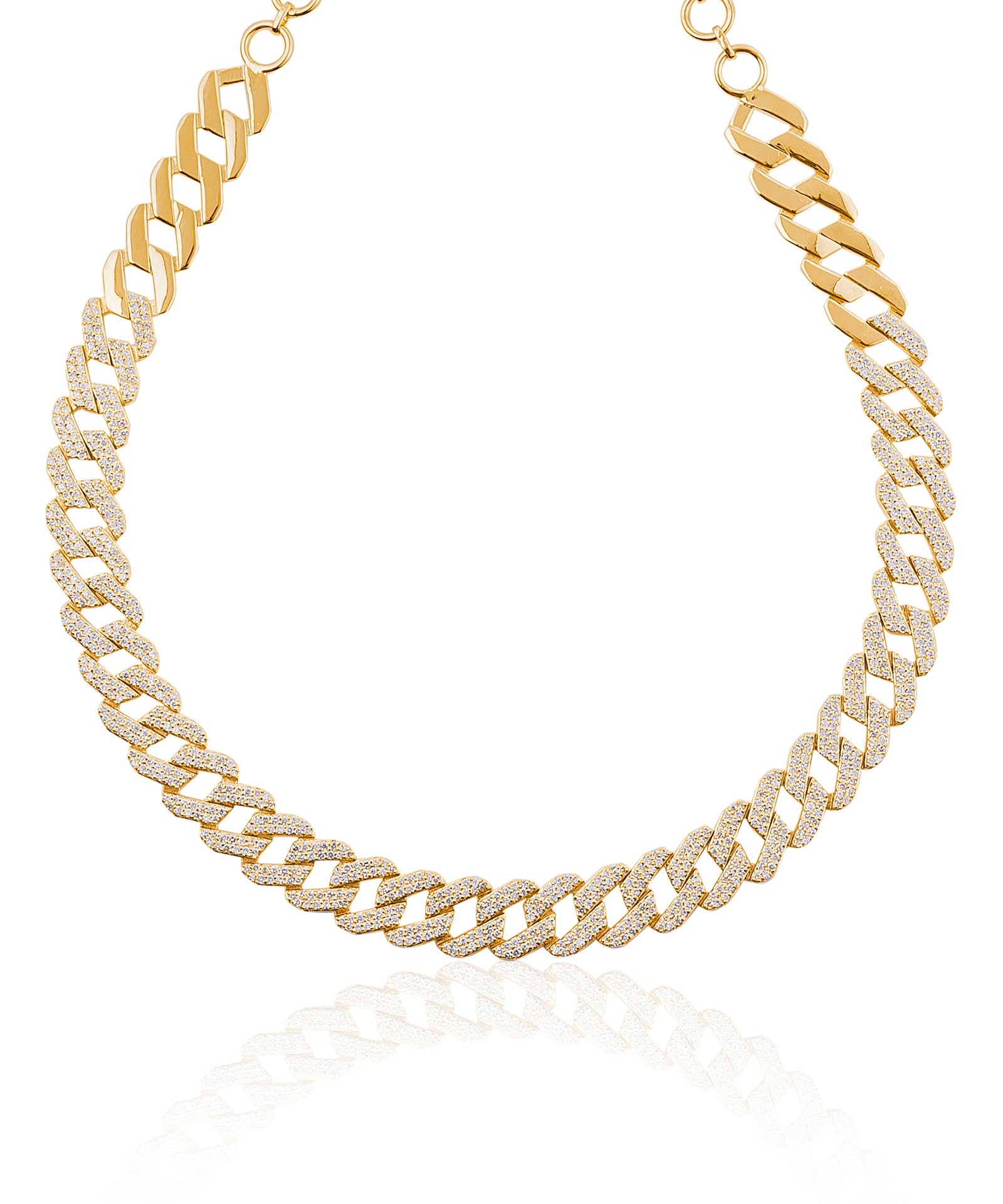 Iced Drip Curb Chain | AMARIS JEWELS | Fine Jewelry 