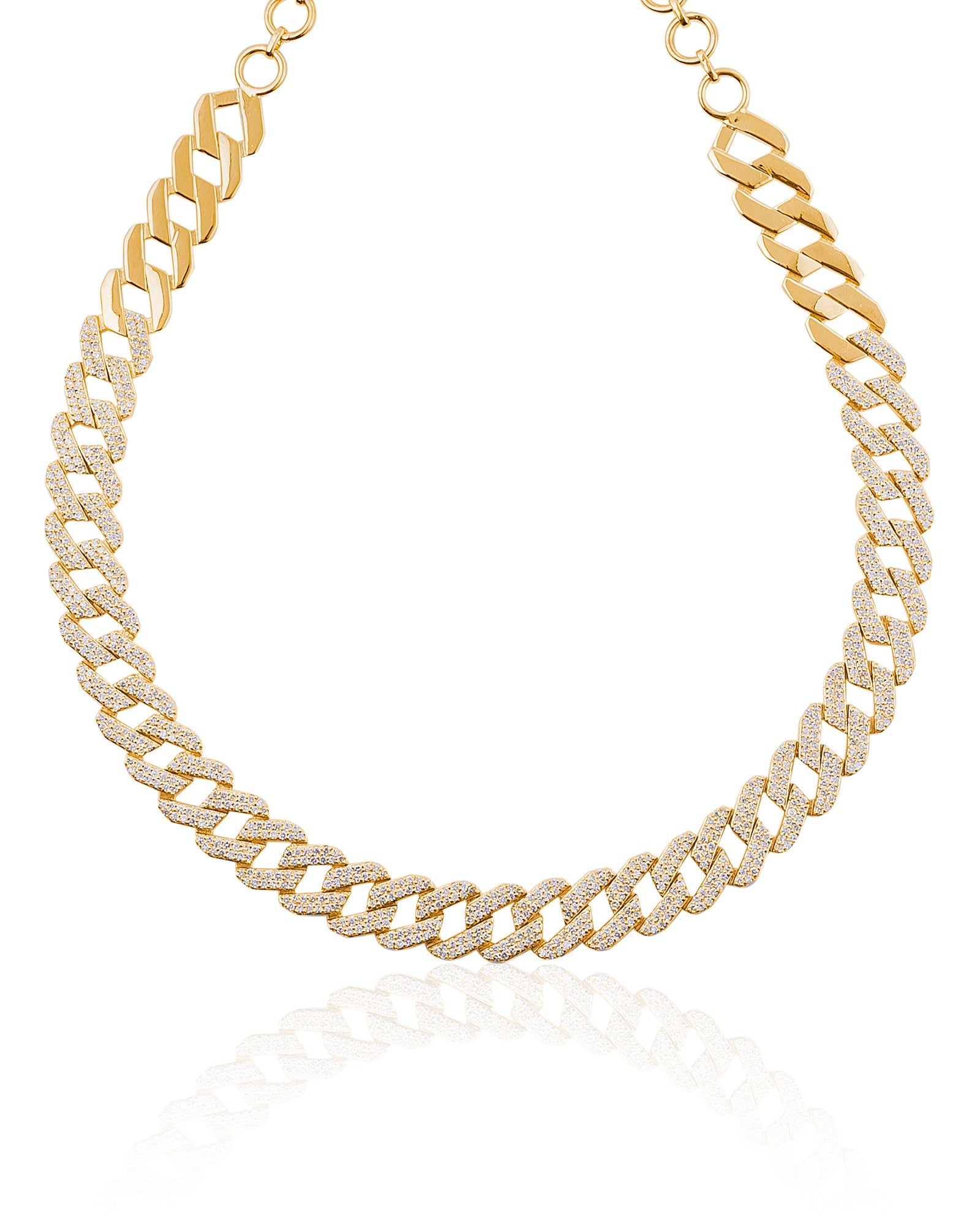 Iced Drip Curb Chain | AMARIS JEWELS | Fine Jewelry 