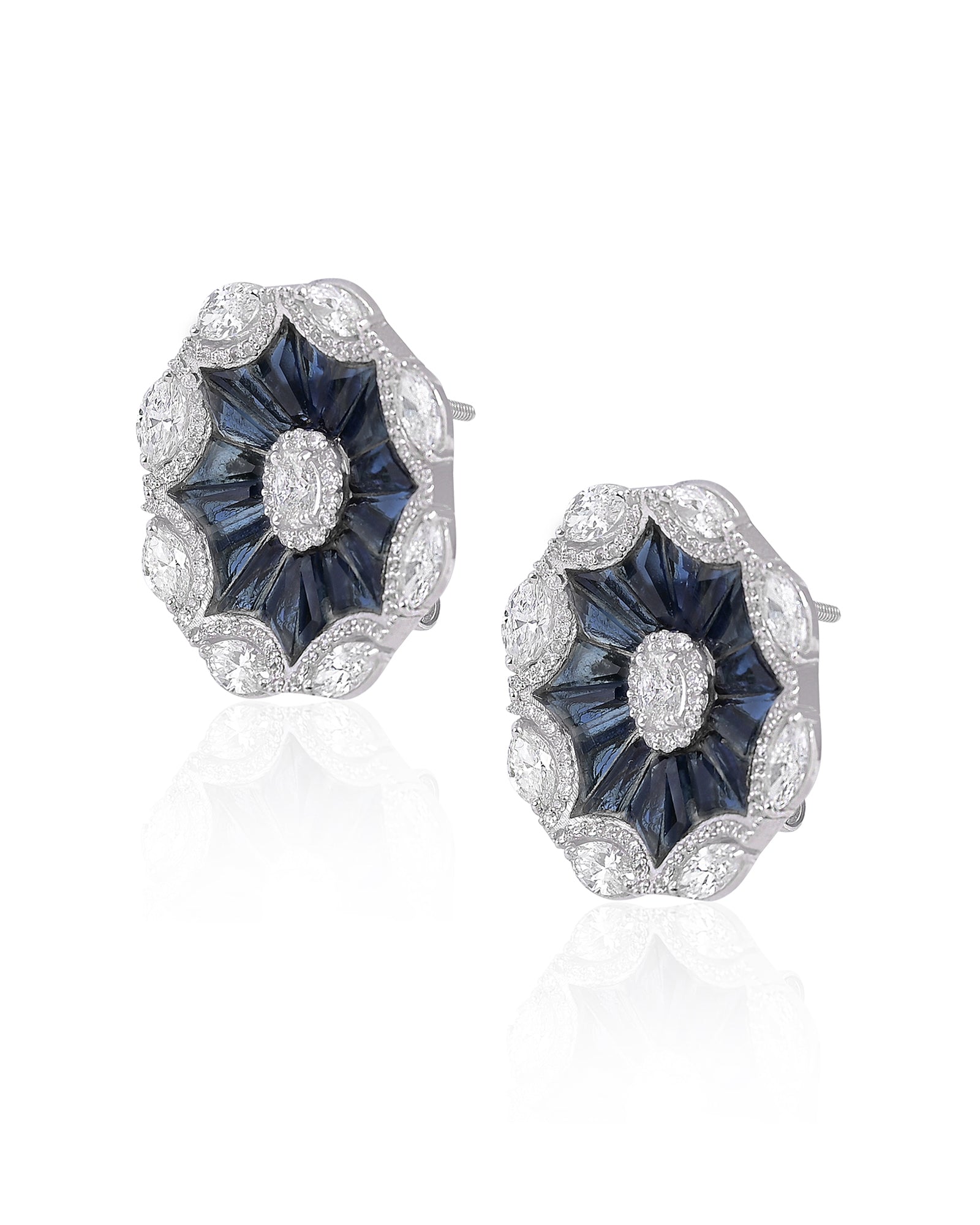 Jackie Blue Studs | AMARIS JEWELS | Fine Jewelry 