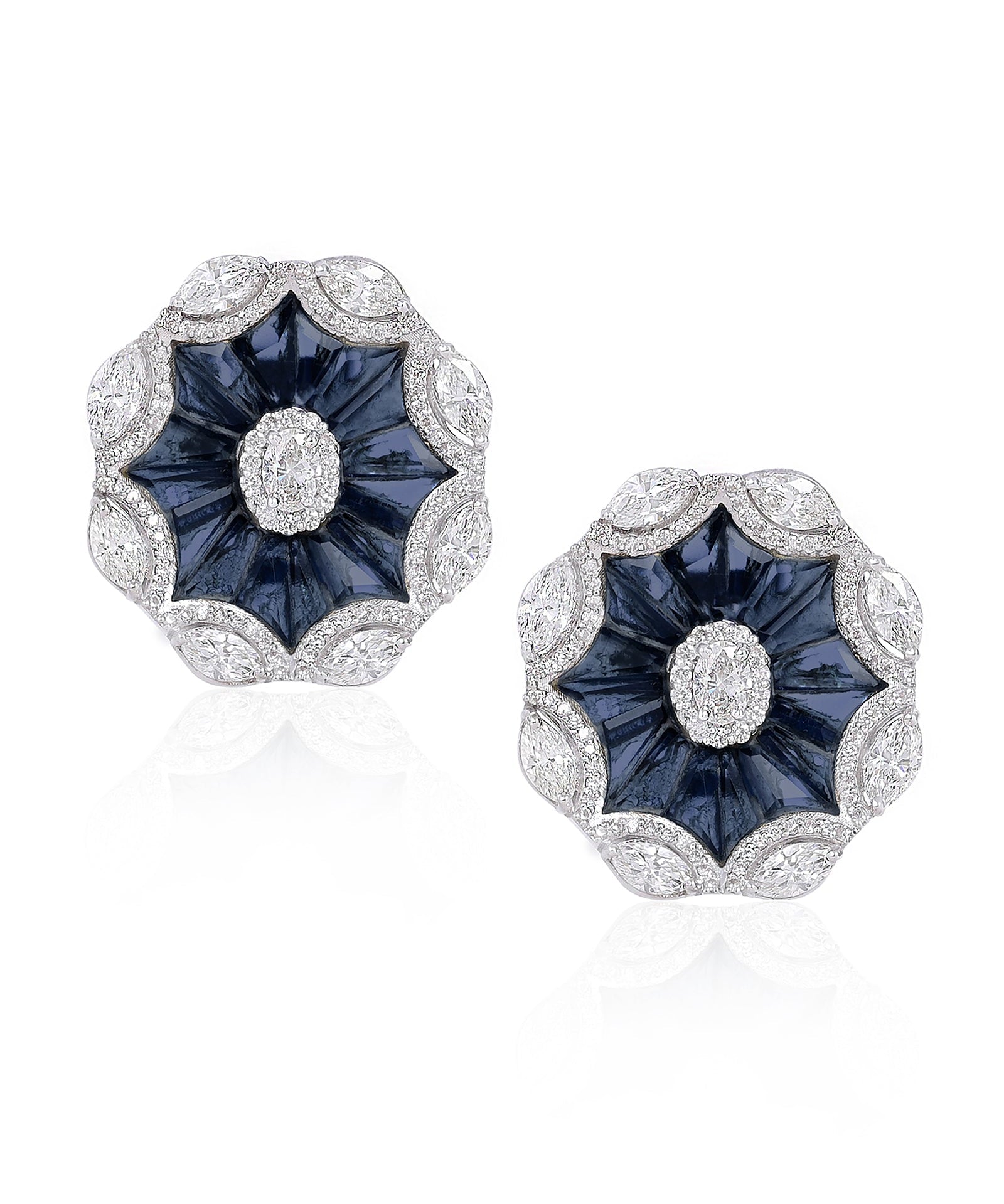 Jackie Blue Studs | AMARIS JEWELS | Fine Jewelry 