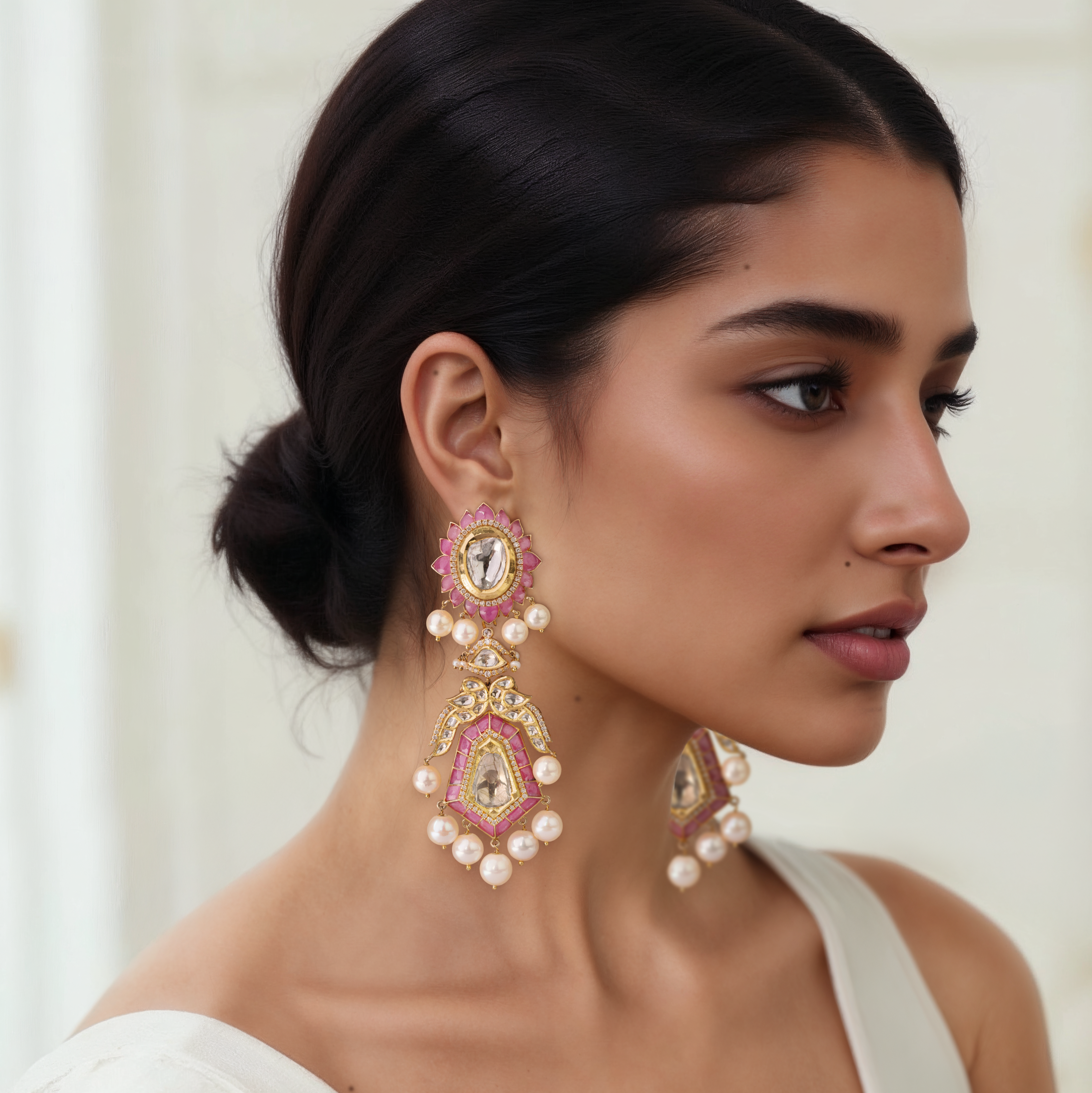 Jaipur Rose Earrings | AMARIS JEWELS | Fine Jewelry 