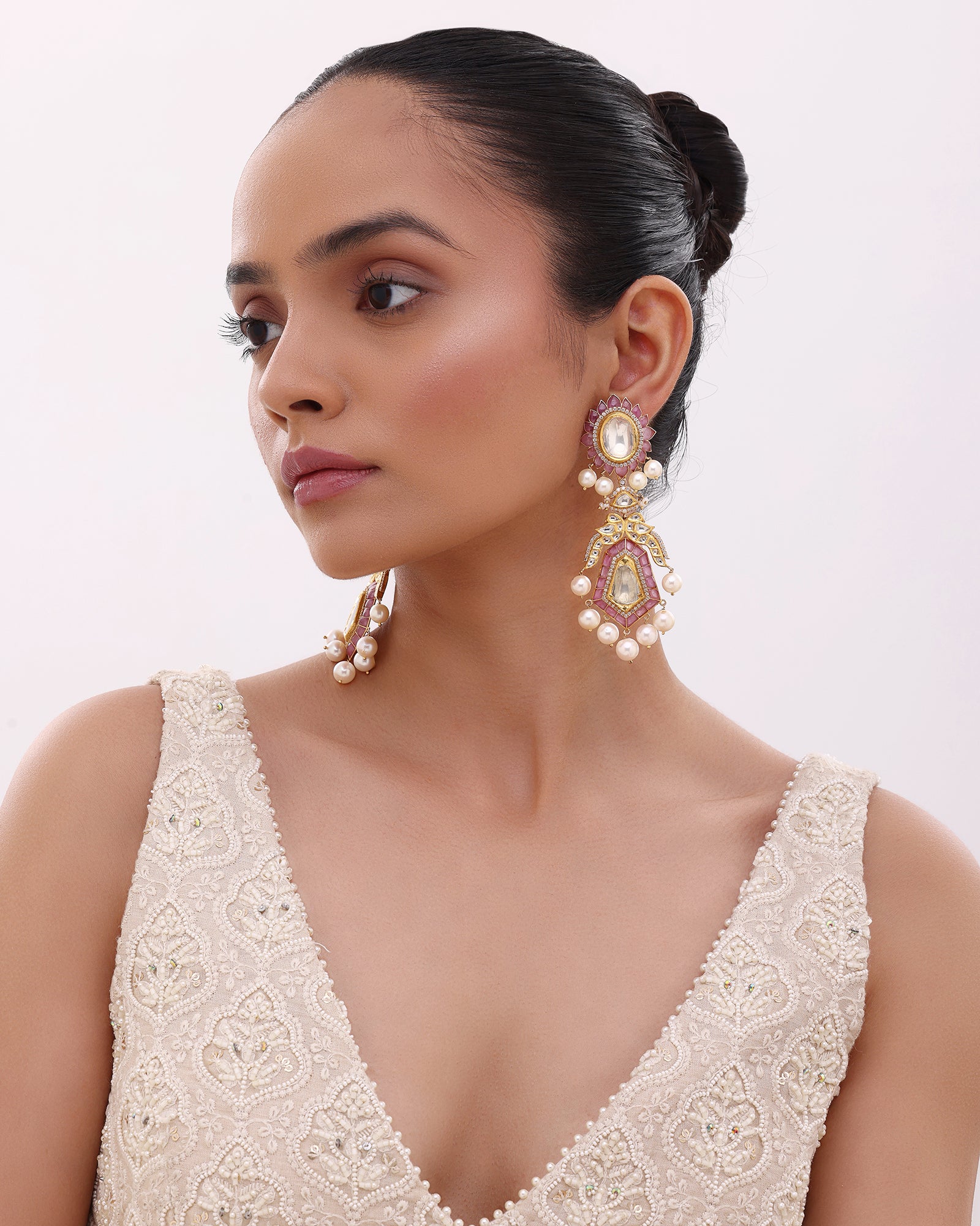 Jaipur Rose Earrings | AMARIS JEWELS | Fine Jewelry 