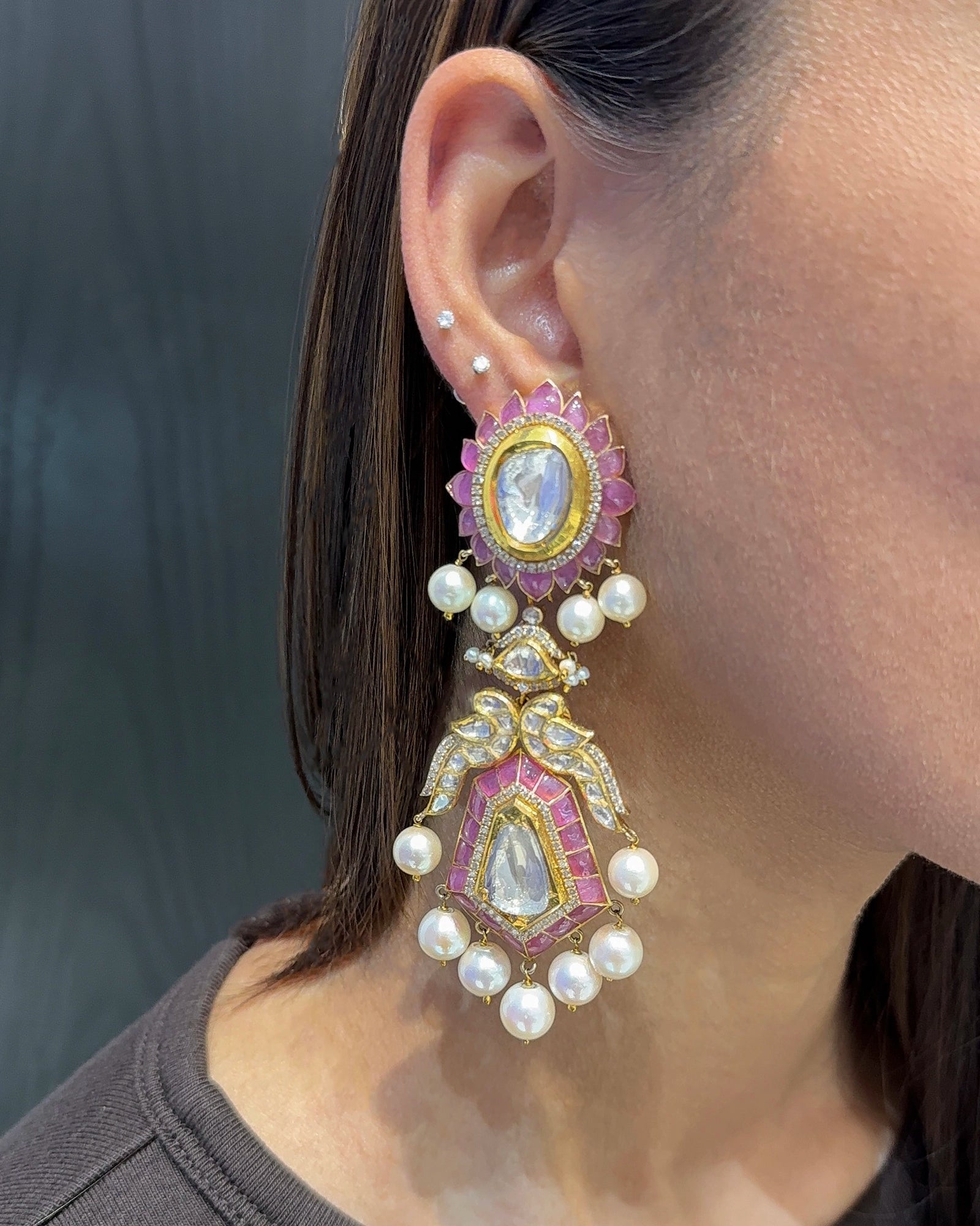 Jaipur Rose Earrings | AMARIS JEWELS | Fine Jewelry 