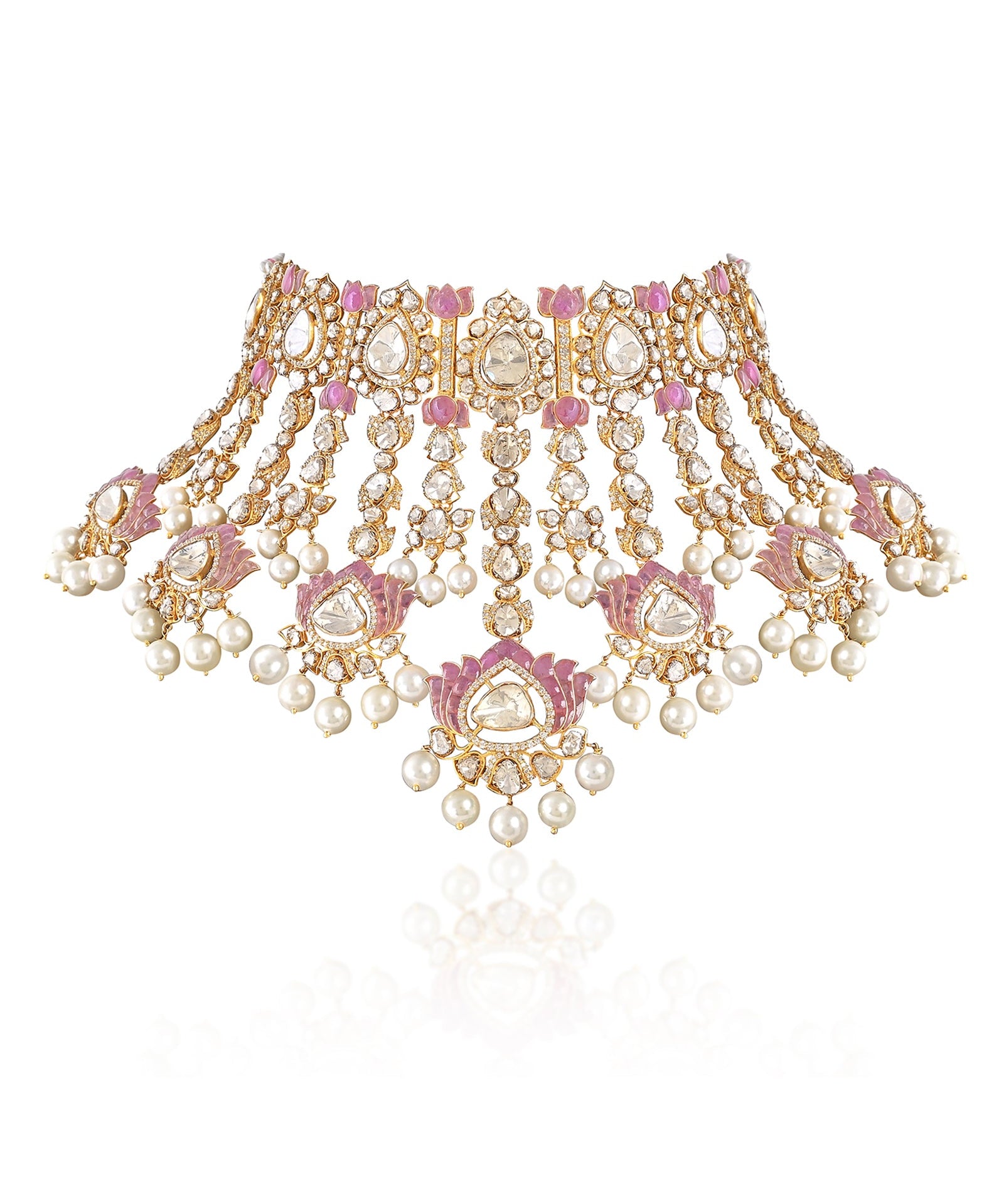 Jaisalmer Lotus Polki Choker | AMARIS JEWELS | Fine Jewelry 