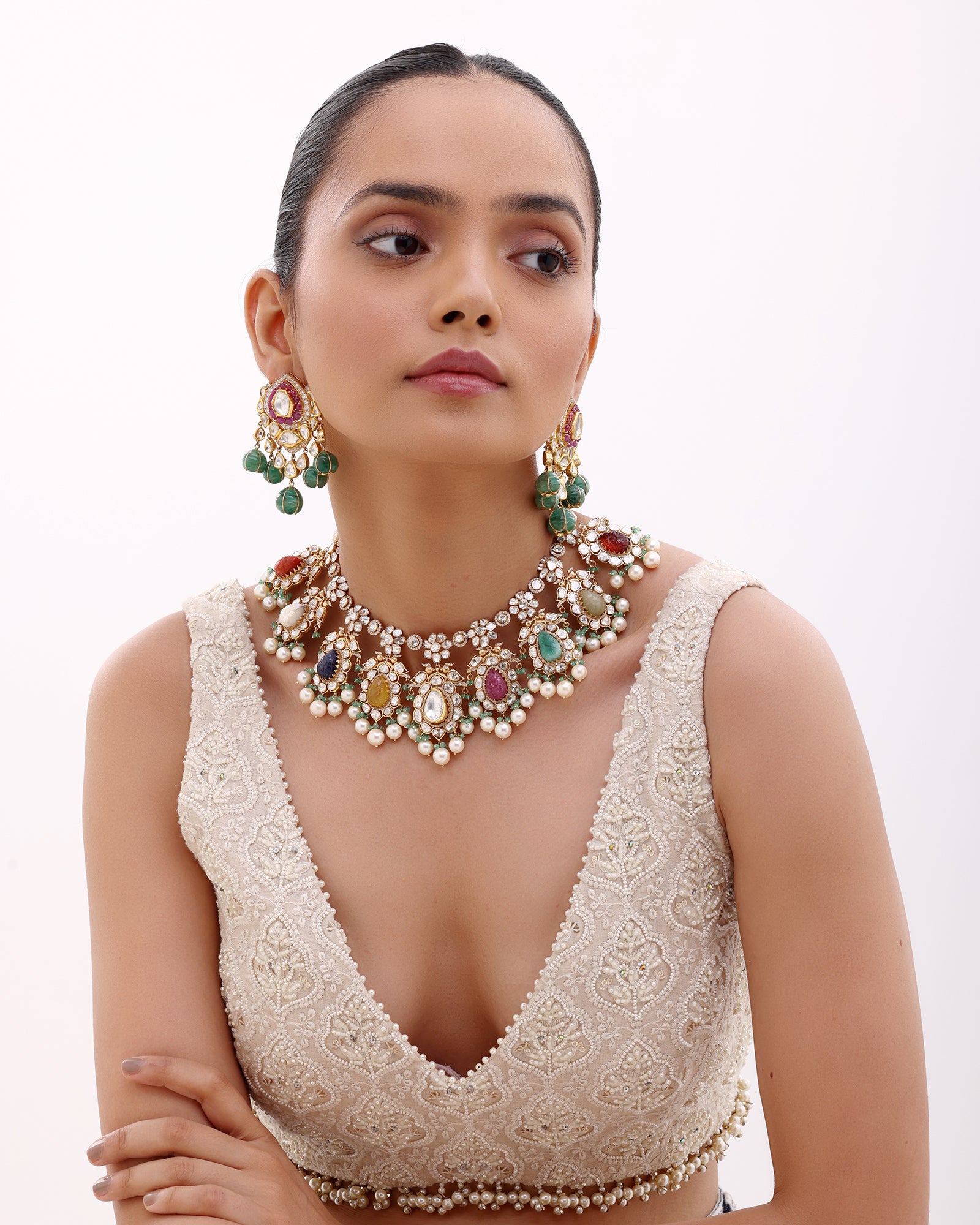 Jaisalmer Noor Polki Earrings | AMARIS JEWELS | Fine Jewelry 