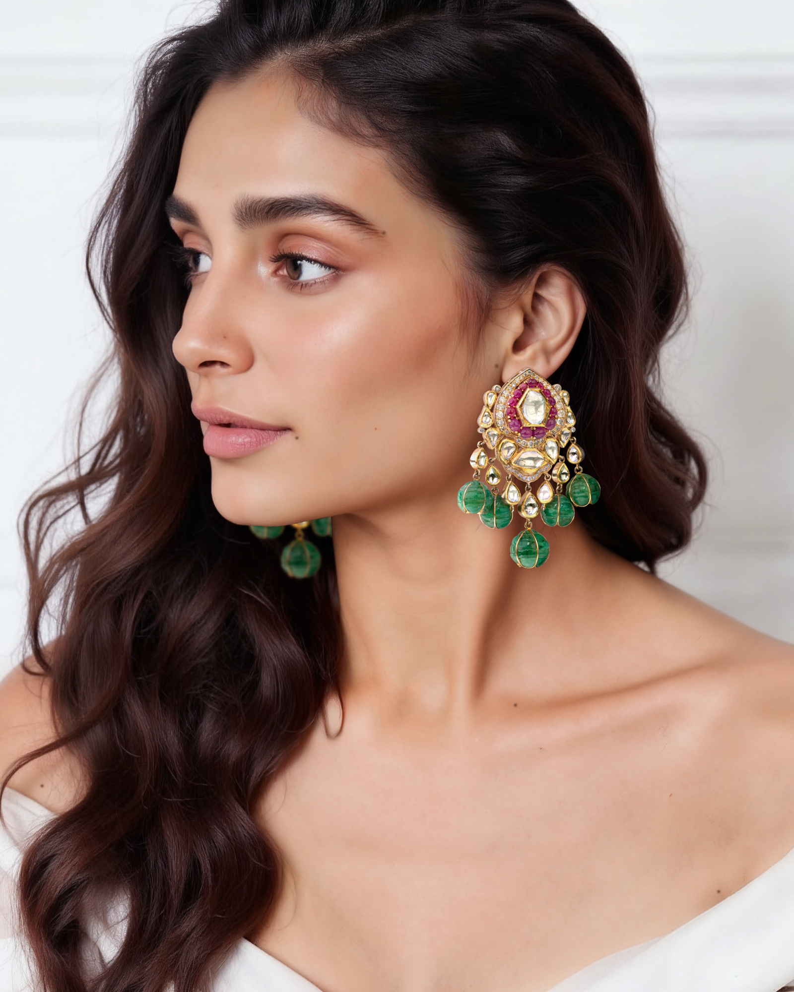 Jaisalmer Noor Polki Earrings | AMARIS JEWELS | Fine Jewelry 