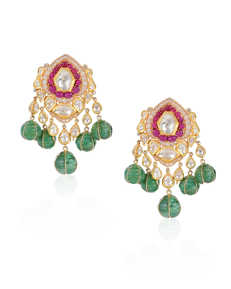 Jaisalmer Noor Polki Earrings | AMARIS JEWELS | Fine Jewelry 