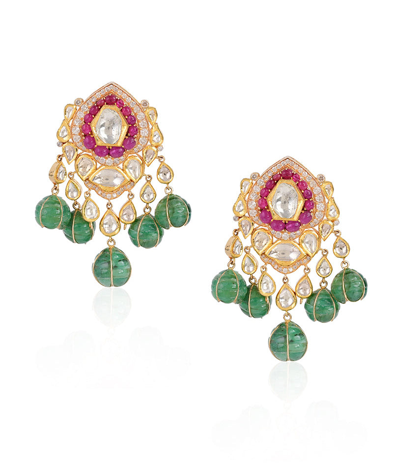 Jaisalmer Noor Polki Earrings | AMARIS JEWELS | Fine Jewelry 