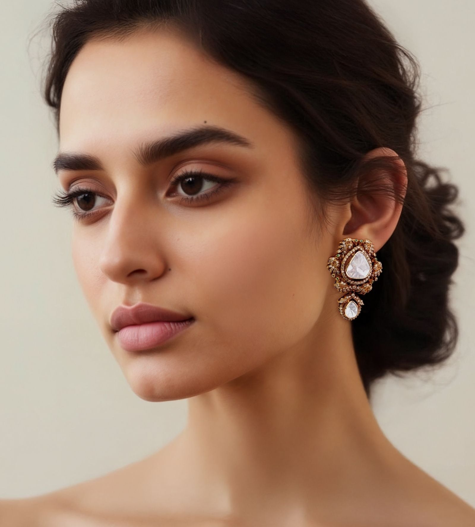 Kohinoor Lotus Earrings | AMARIS JEWELS | Fine Jewelry