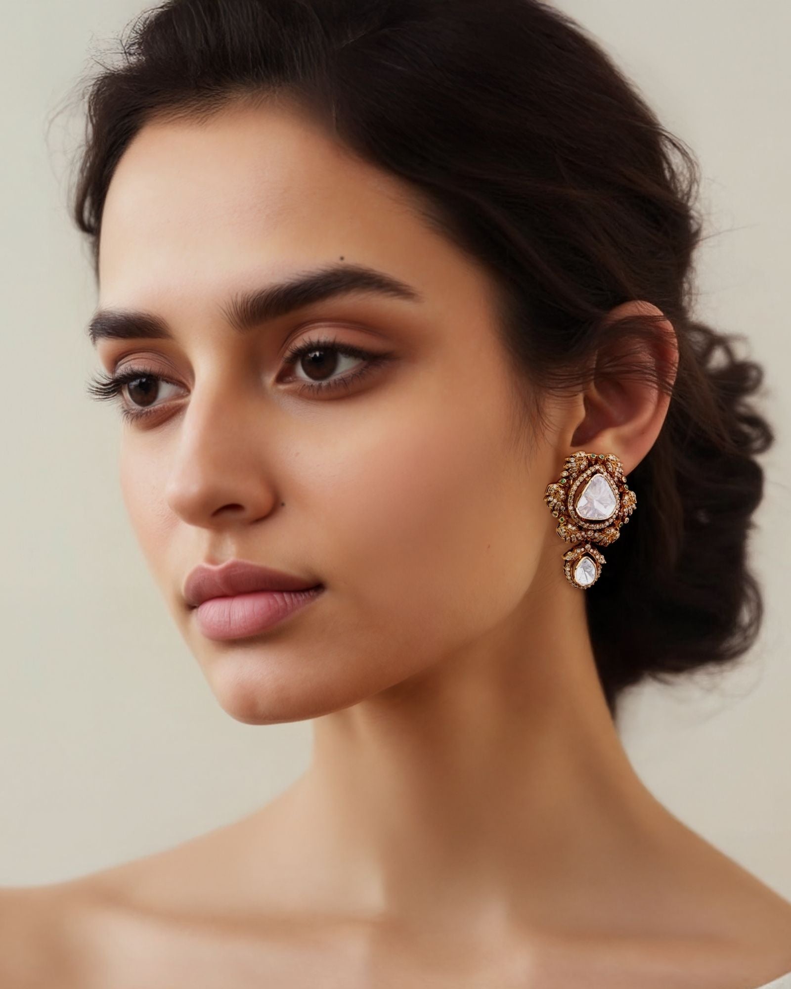 Kohinoor Lotus Earrings | AMARIS JEWELS | Fine Jewelry 