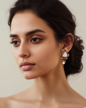 Kohinoor Lotus Earrings | AMARIS JEWELS | Fine Jewelry 