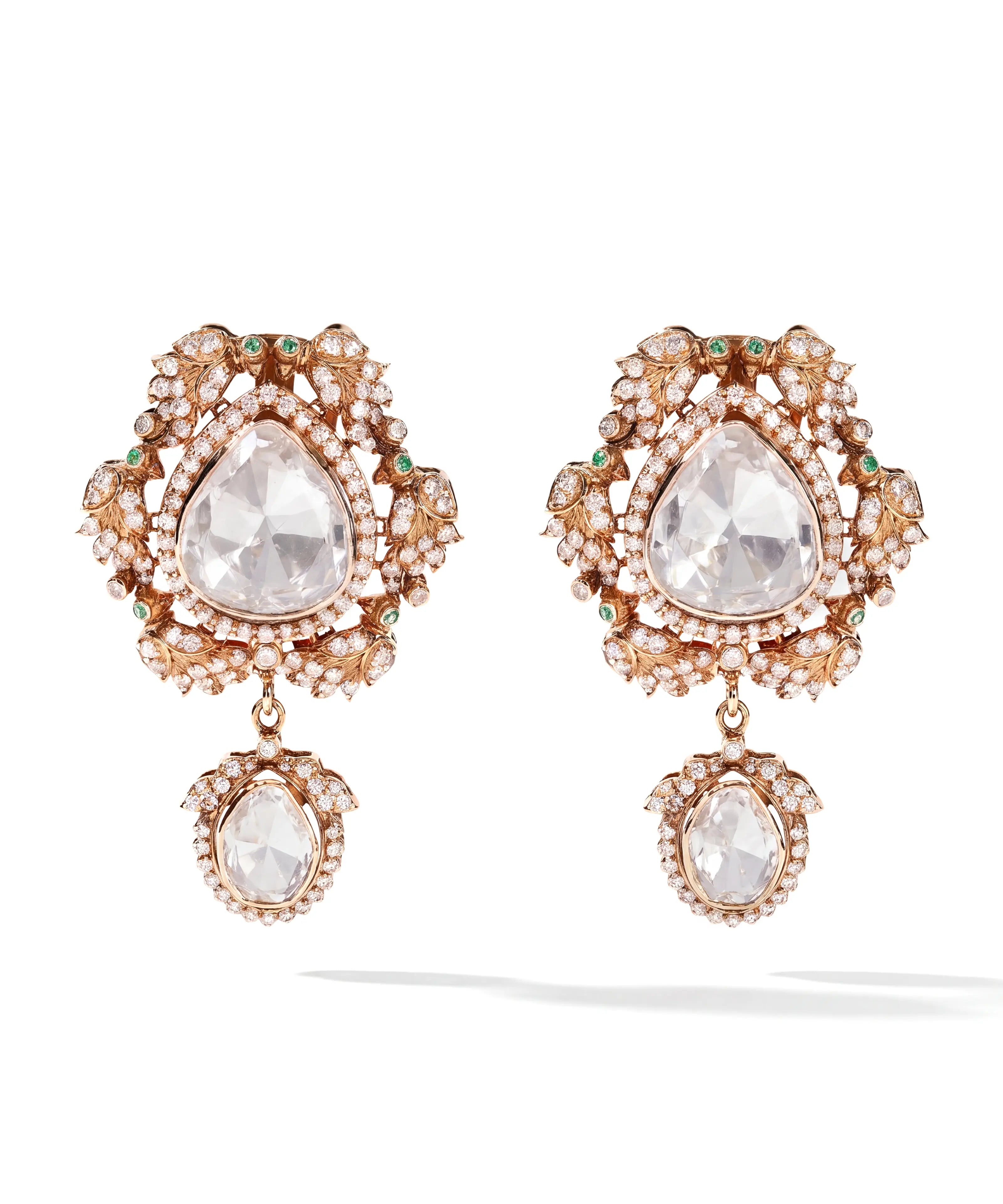 Kohinoor Lotus Earrings | AMARIS JEWELS | Fine Jewelry