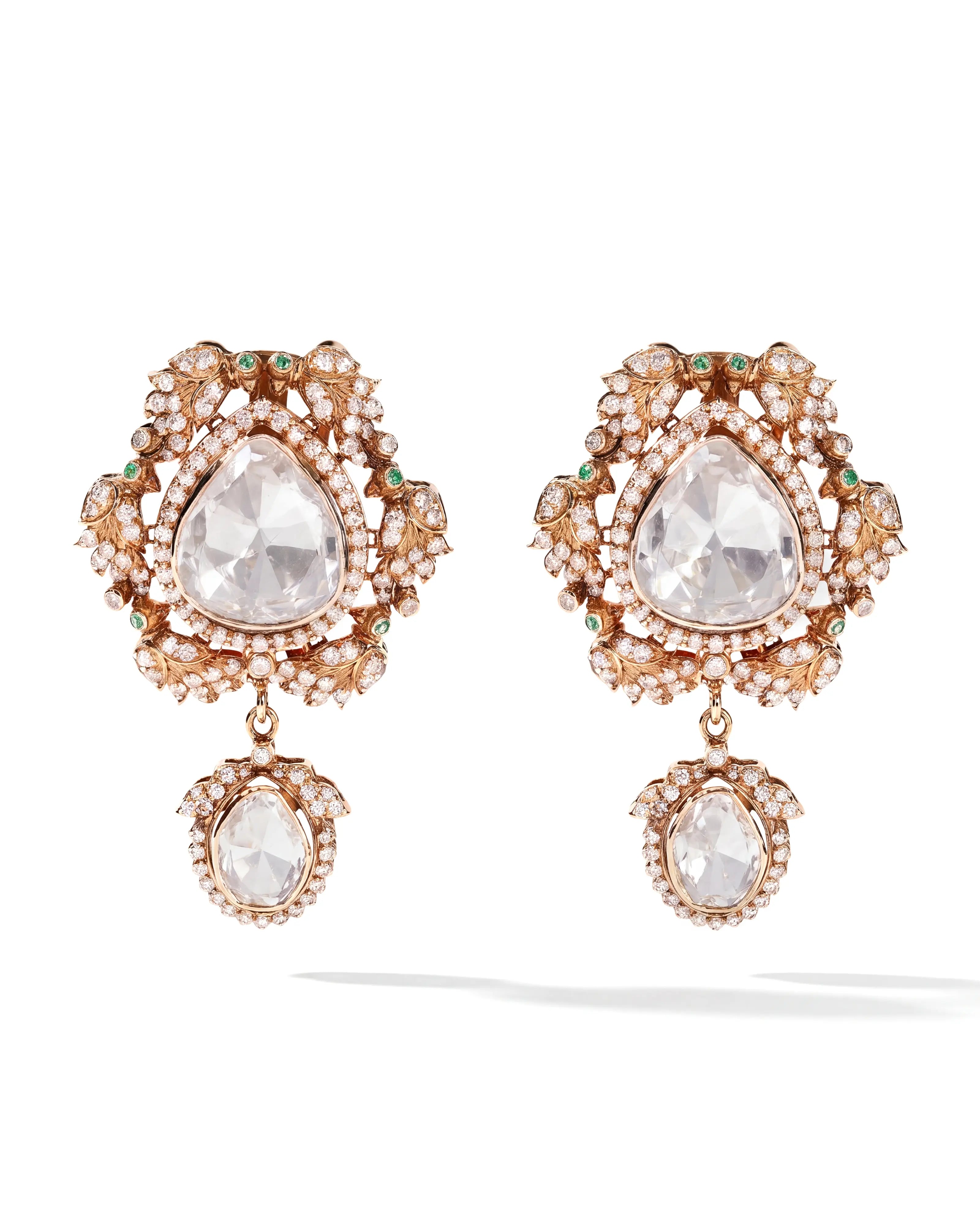 Kohinoor Lotus Earrings | AMARIS JEWELS | Fine Jewelry