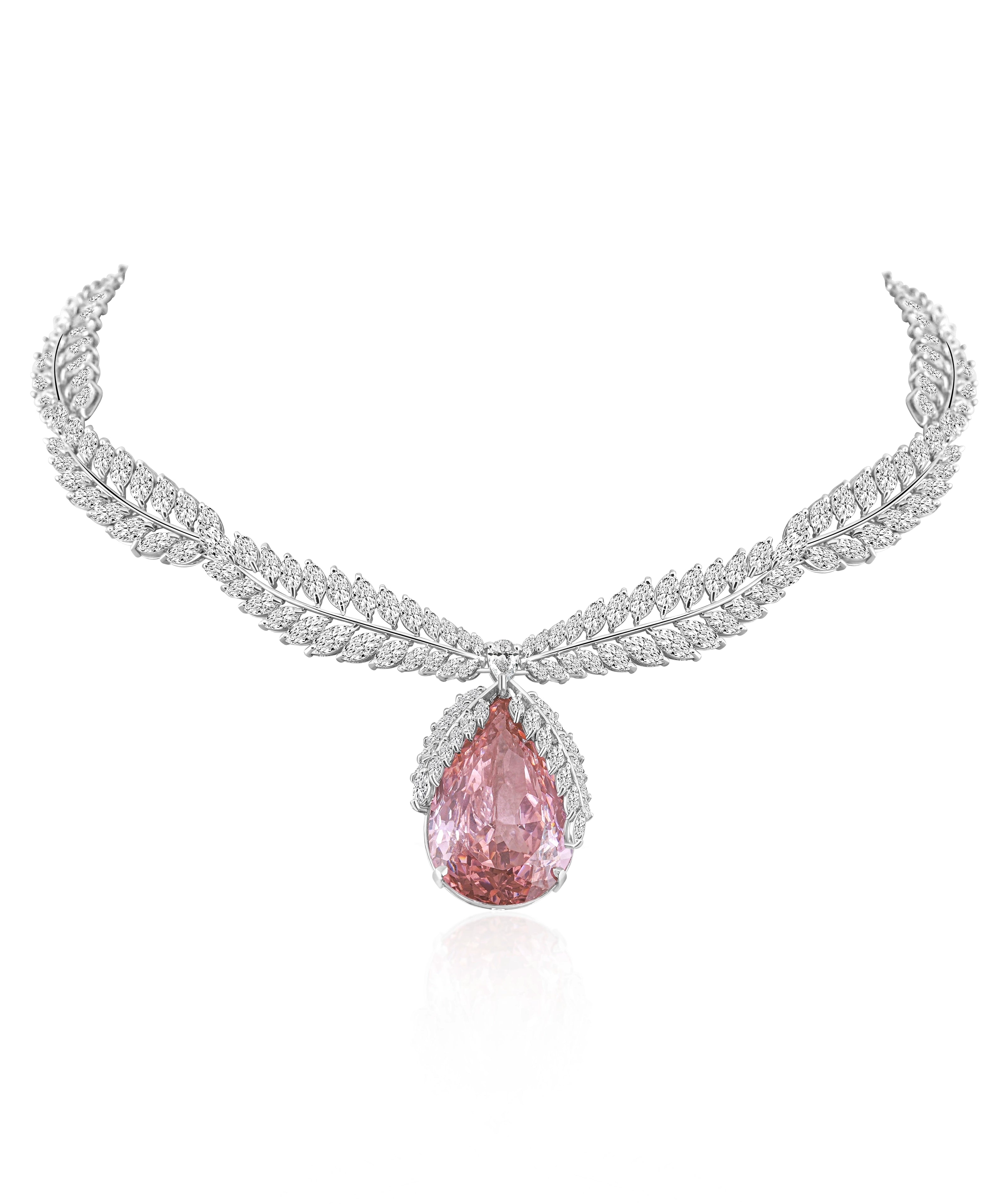 Kunzite Aura Necklace | AMARIS JEWELS | Fine Jewelry