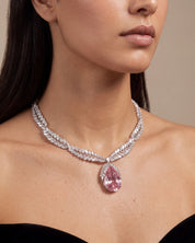Kunzite Aura Necklace | AMARIS JEWELS | Fine Jewelry
