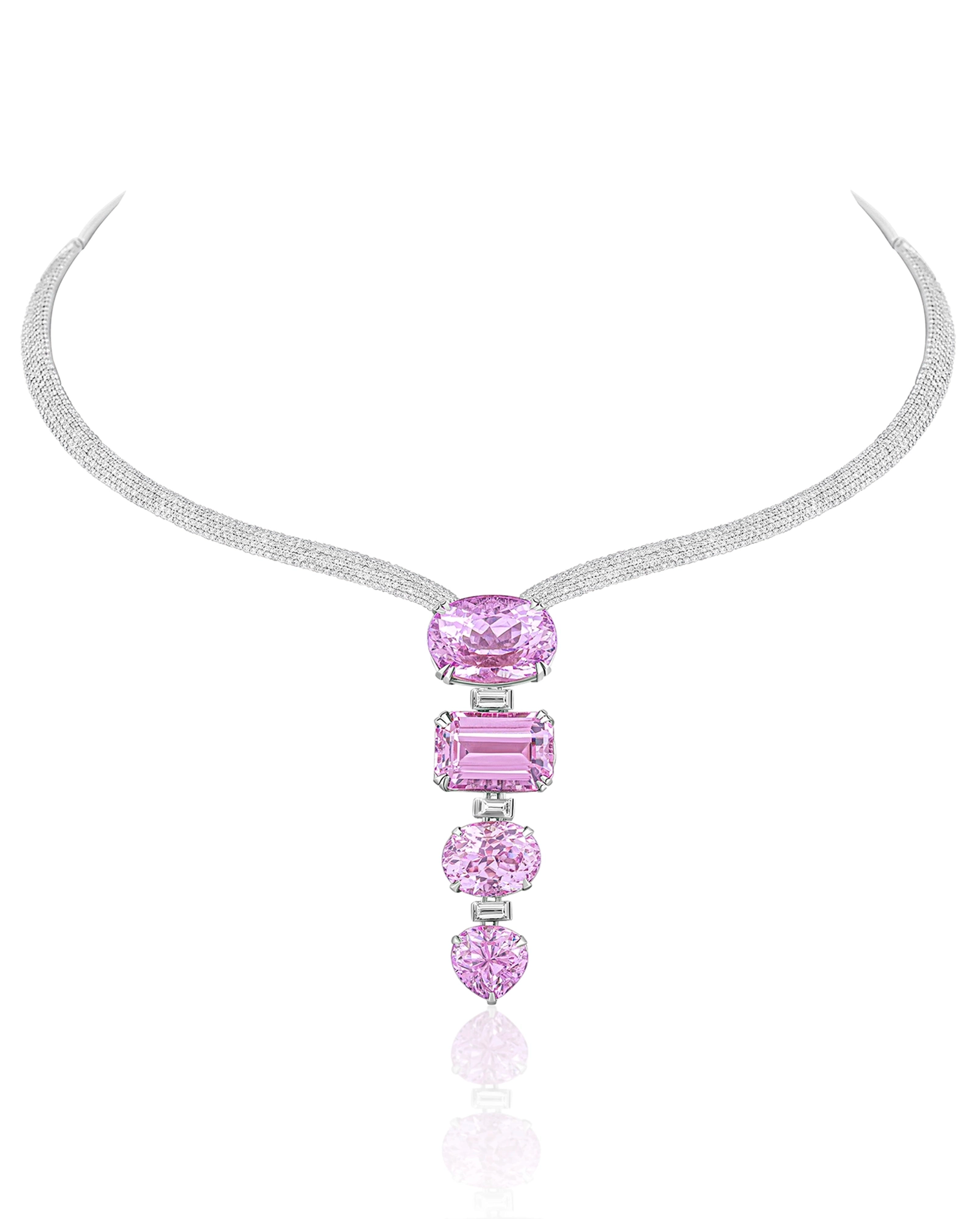 Kunzite Prism Necklace | AMARIS JEWELS | Fine Jewelry