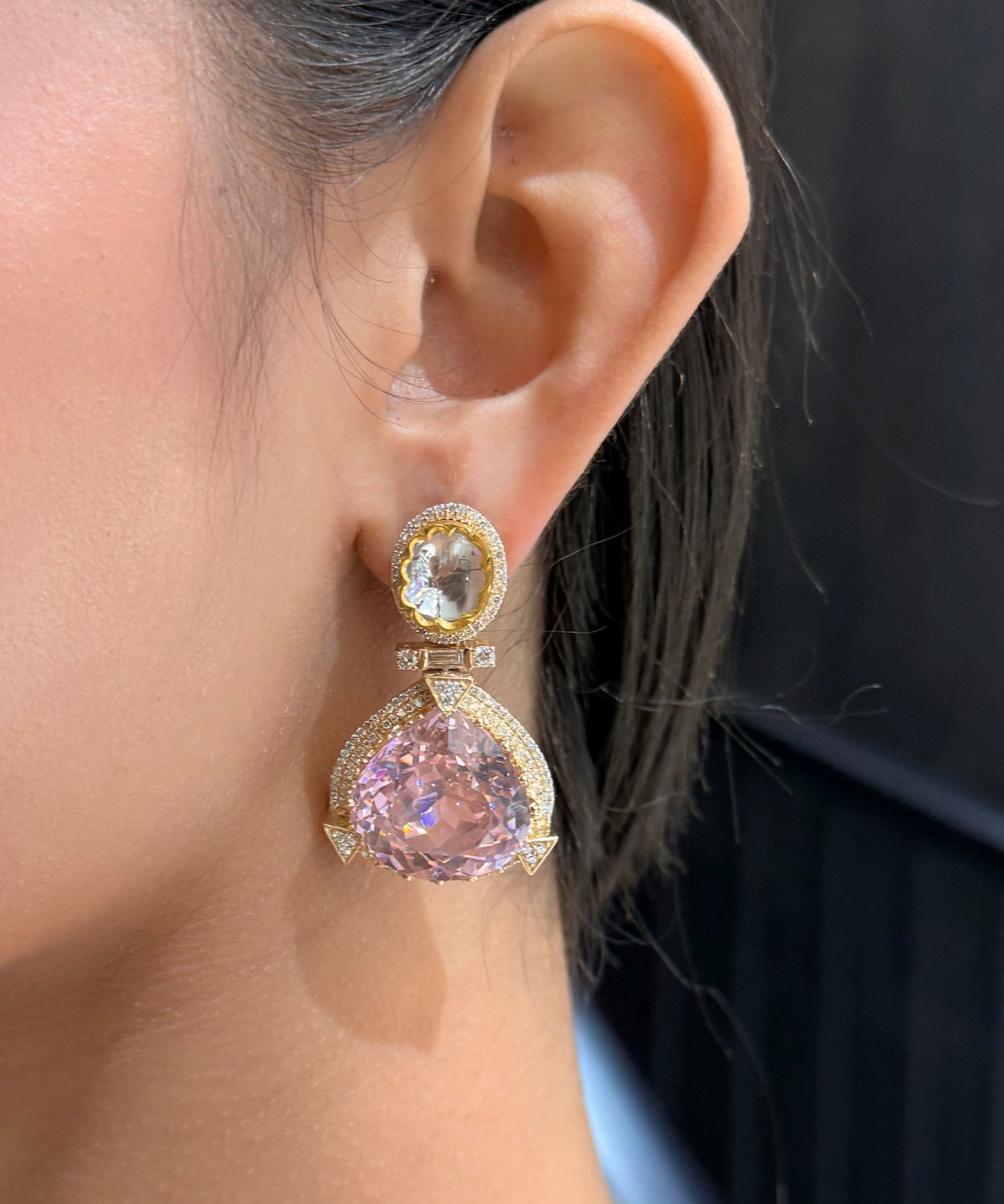 Kunzite Tonic Earrings | AMARIS JEWELS | Fine Jewelry