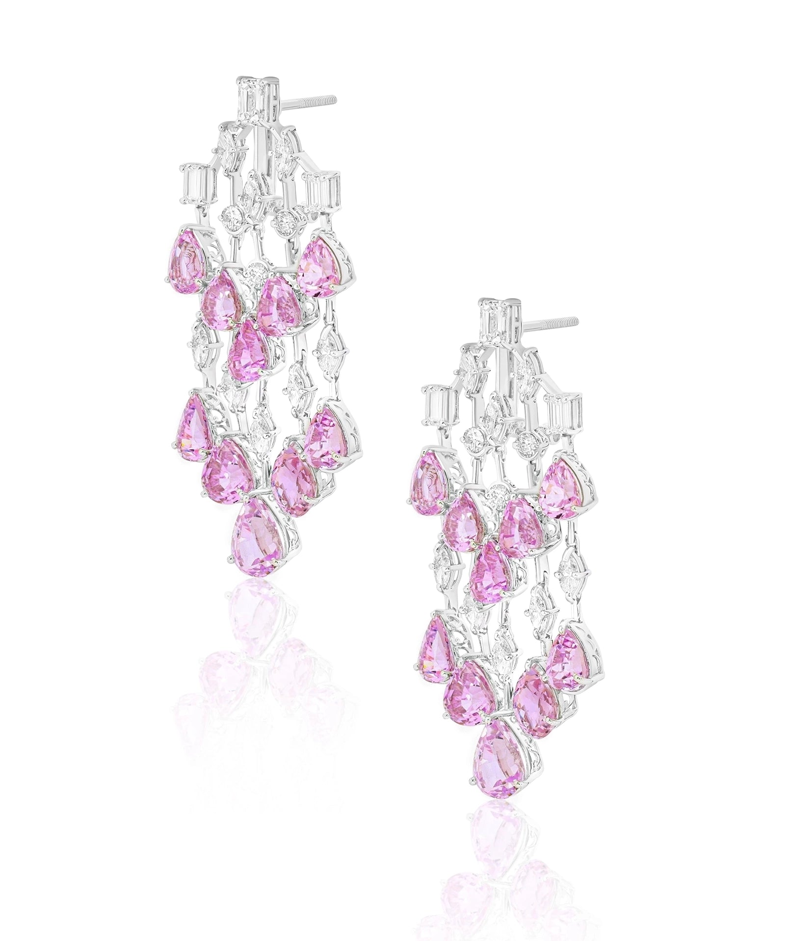 Kunzite Waterfall Earrings | AMARIS JEWELS | Fine Jewelry 