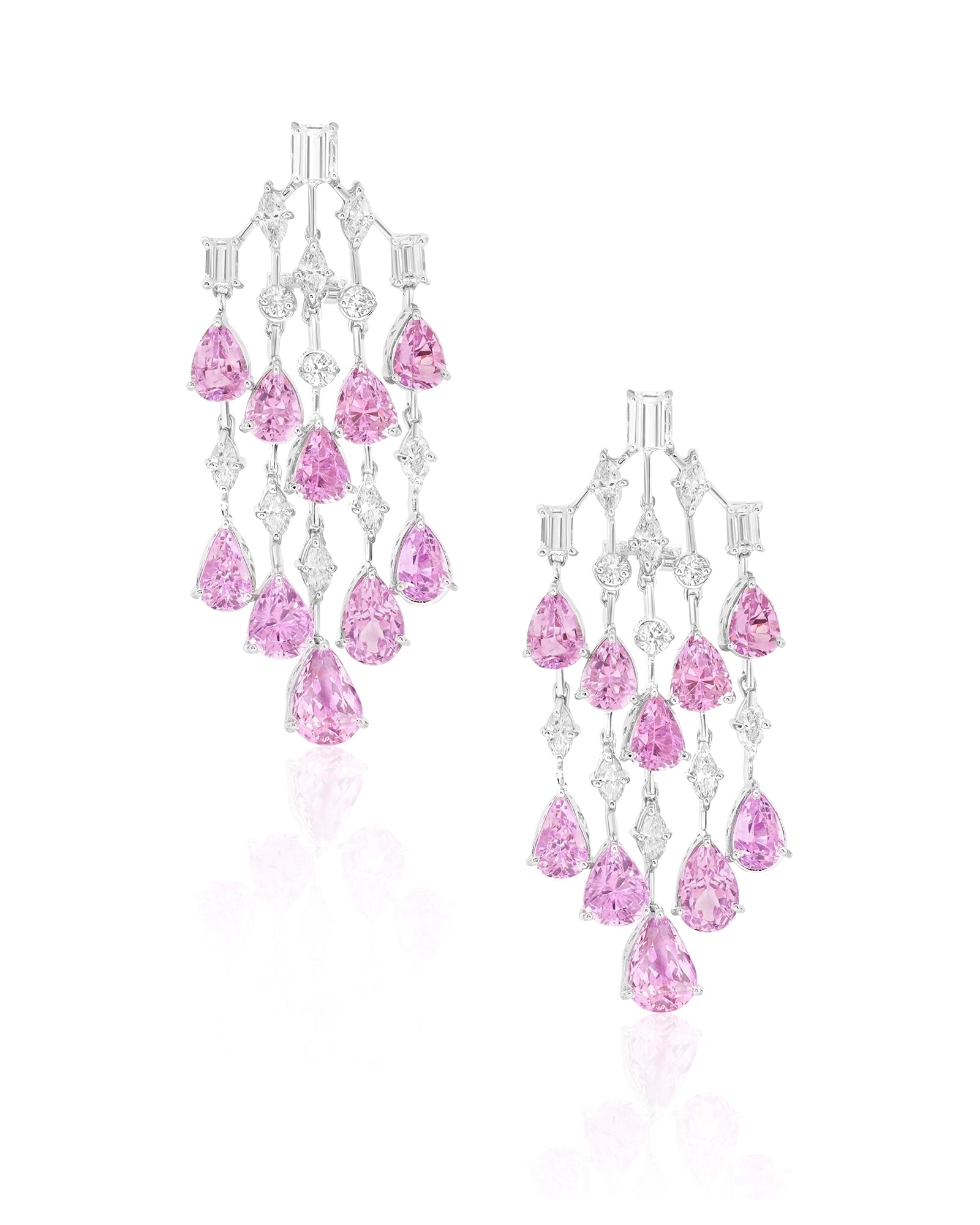 Kunzite Waterfall Earrings | AMARIS JEWELS | Fine Jewelry 
