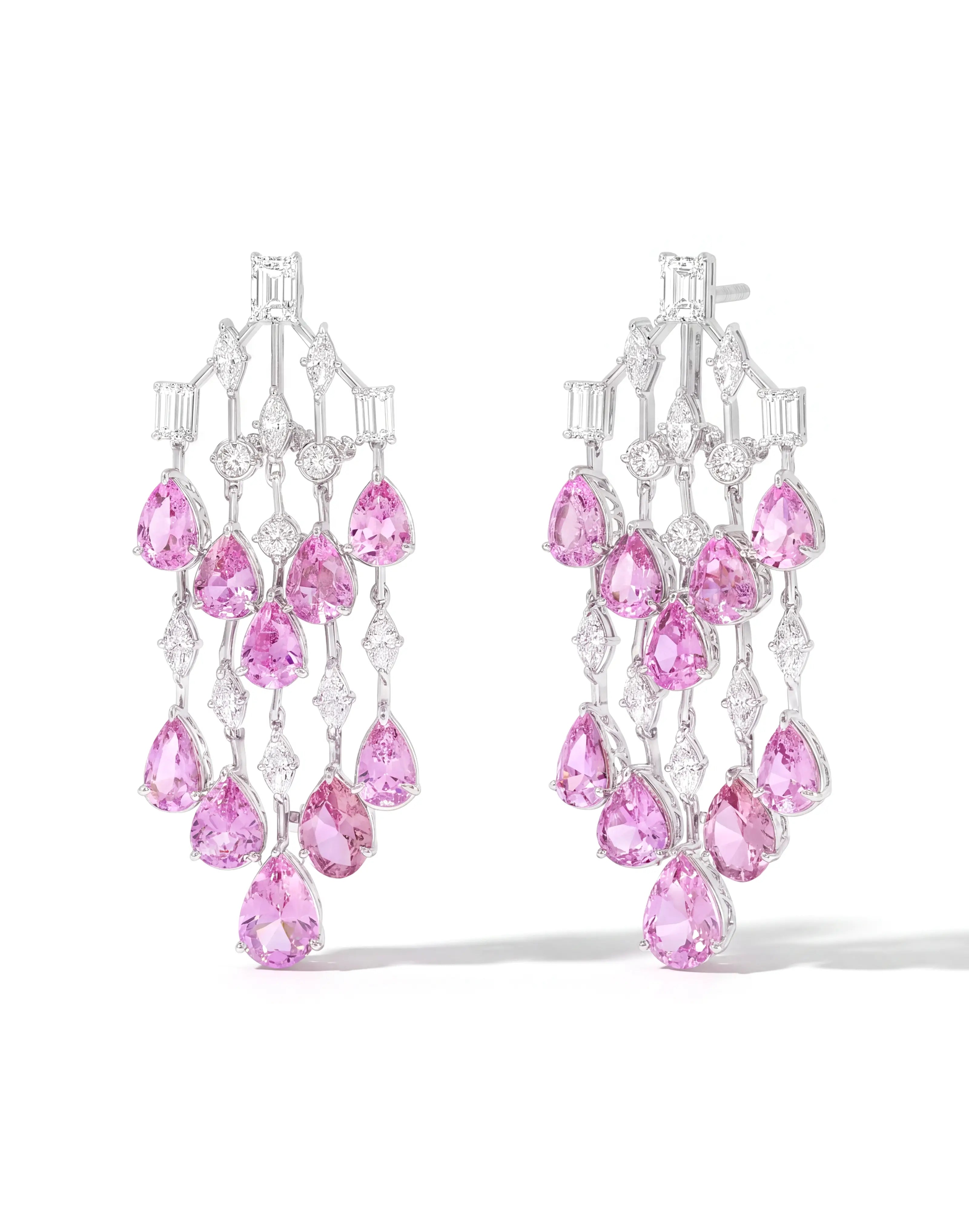 Kunzite Waterfall Earrings | AMARIS JEWELS | Fine Jewelry