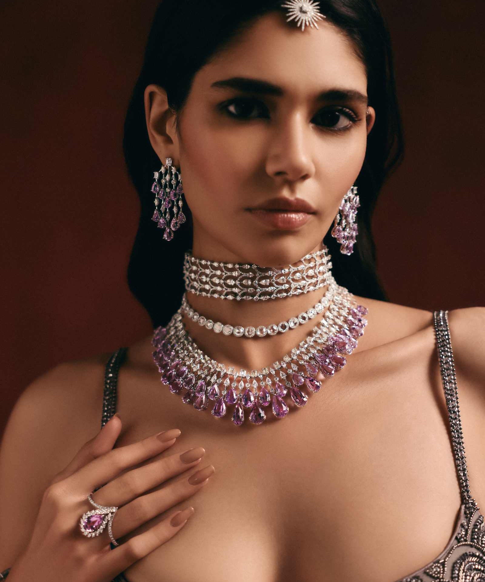 Kunzite Waterfall Necklace | AMARIS JEWELS | Fine Jewelry 