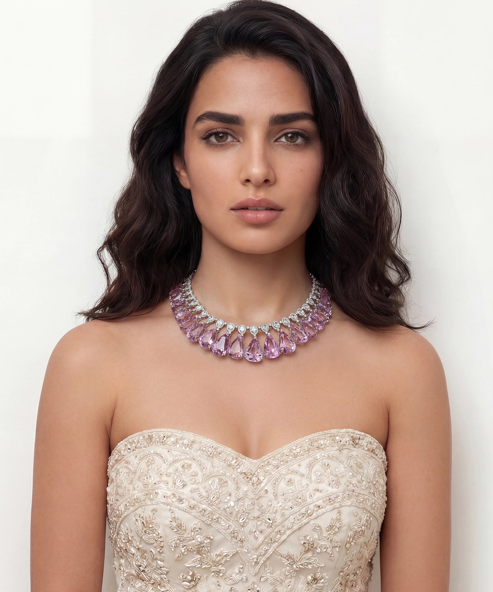 Kunzite Waterfall Necklace | AMARIS JEWELS | Fine Jewelry 