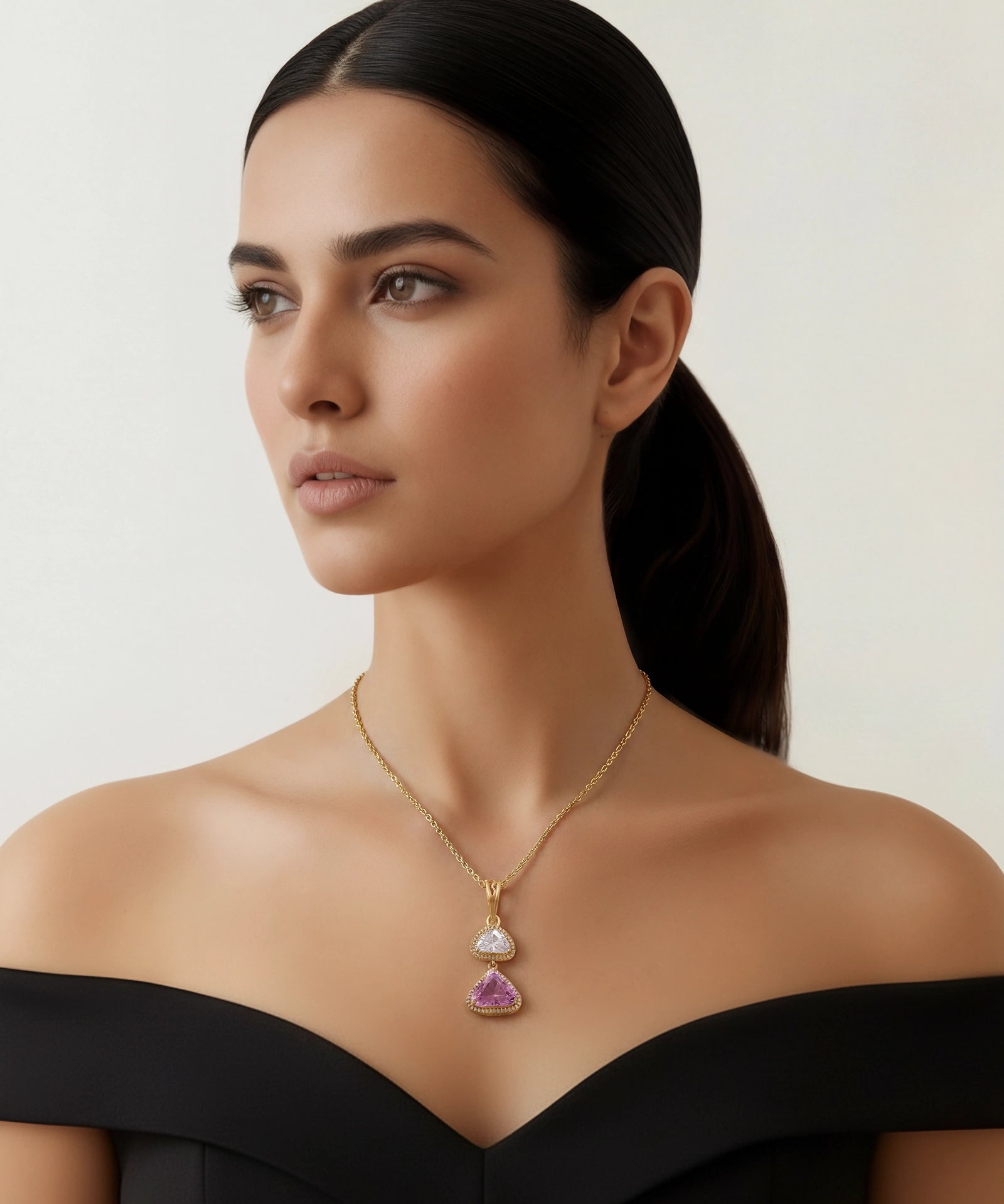 Lilac Duo Core Pendant | AMARIS JEWELS | Fine Jewelry 