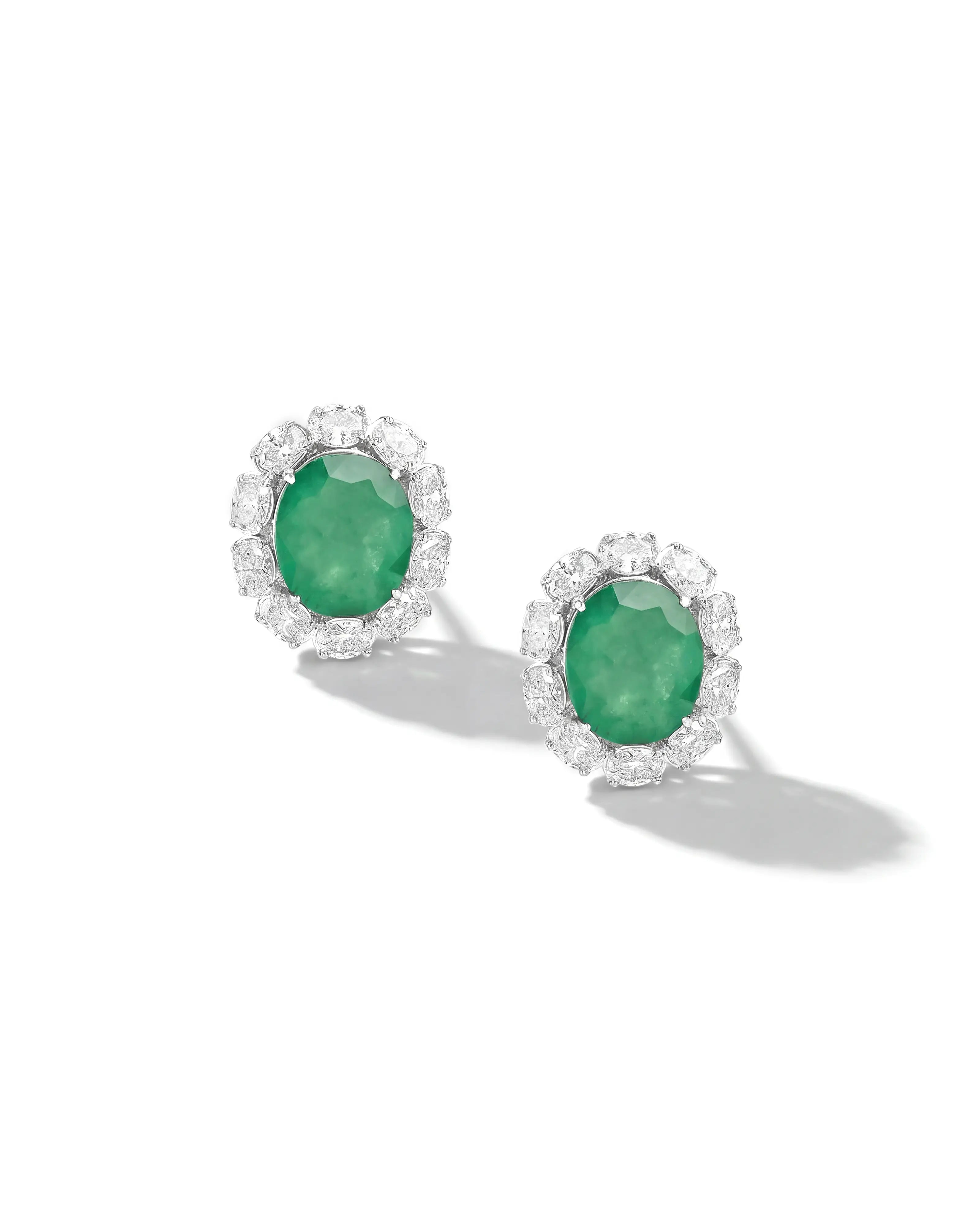 Loire Emerald Stud Earrings | AMARIS JEWELS | Fine Jewelry