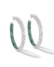 Lola's Diamond Emerald Hoops | AMARIS JEWELS | Fine Jewelry