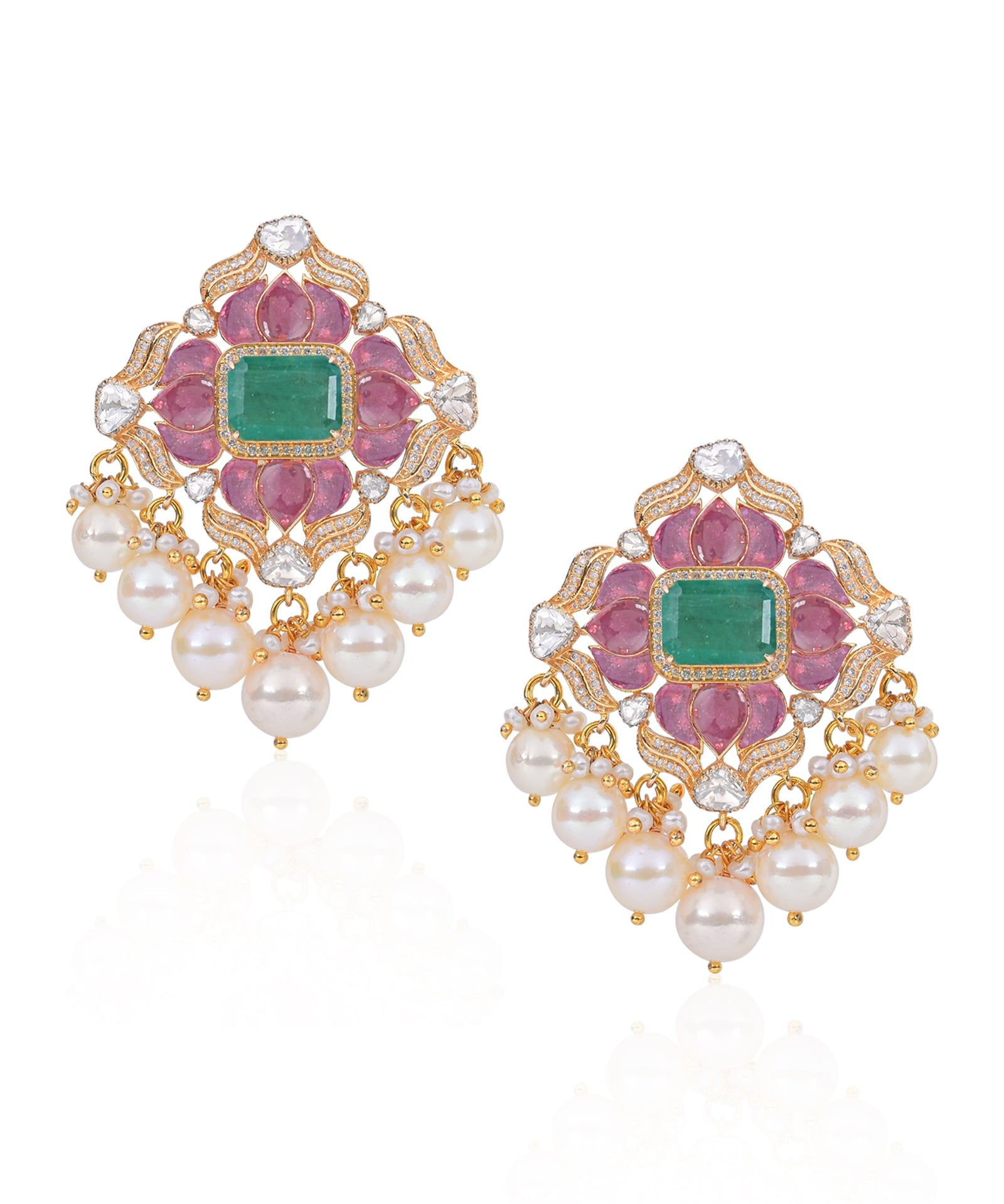 Mahreen Lotus Earrings | AMARIS JEWELS | Fine Jewelry 