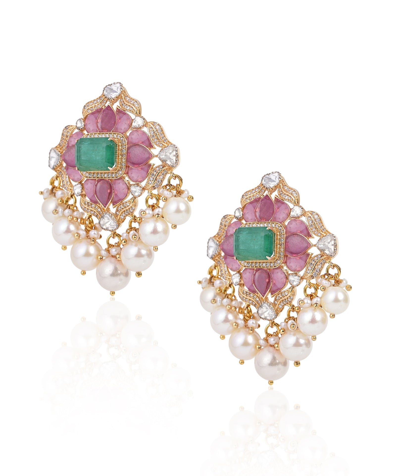 Mahreen Lotus Earrings | AMARIS JEWELS | Fine Jewelry 