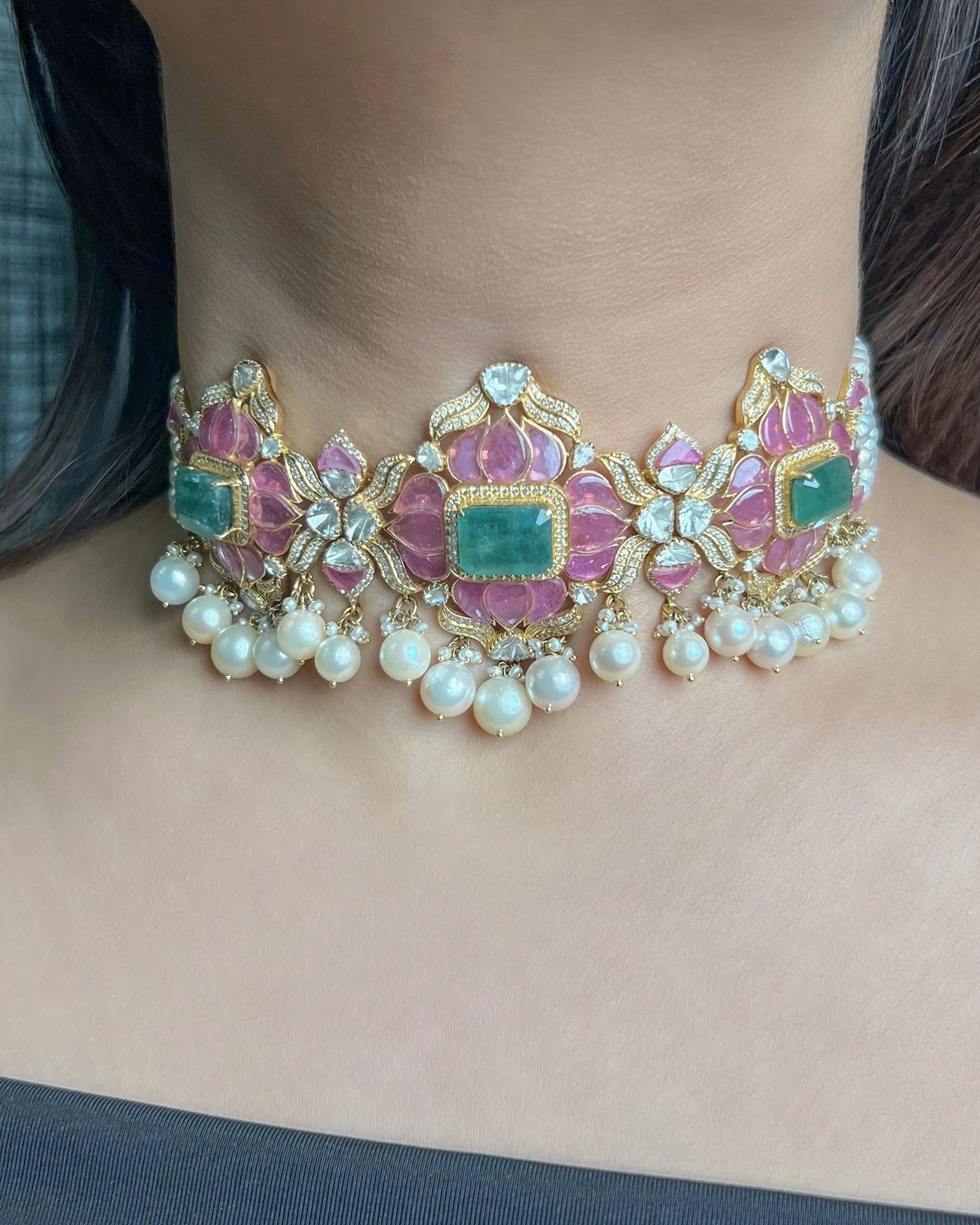 Mahreen Lotus Necklace | AMARIS JEWELS | Fine Jewelry 