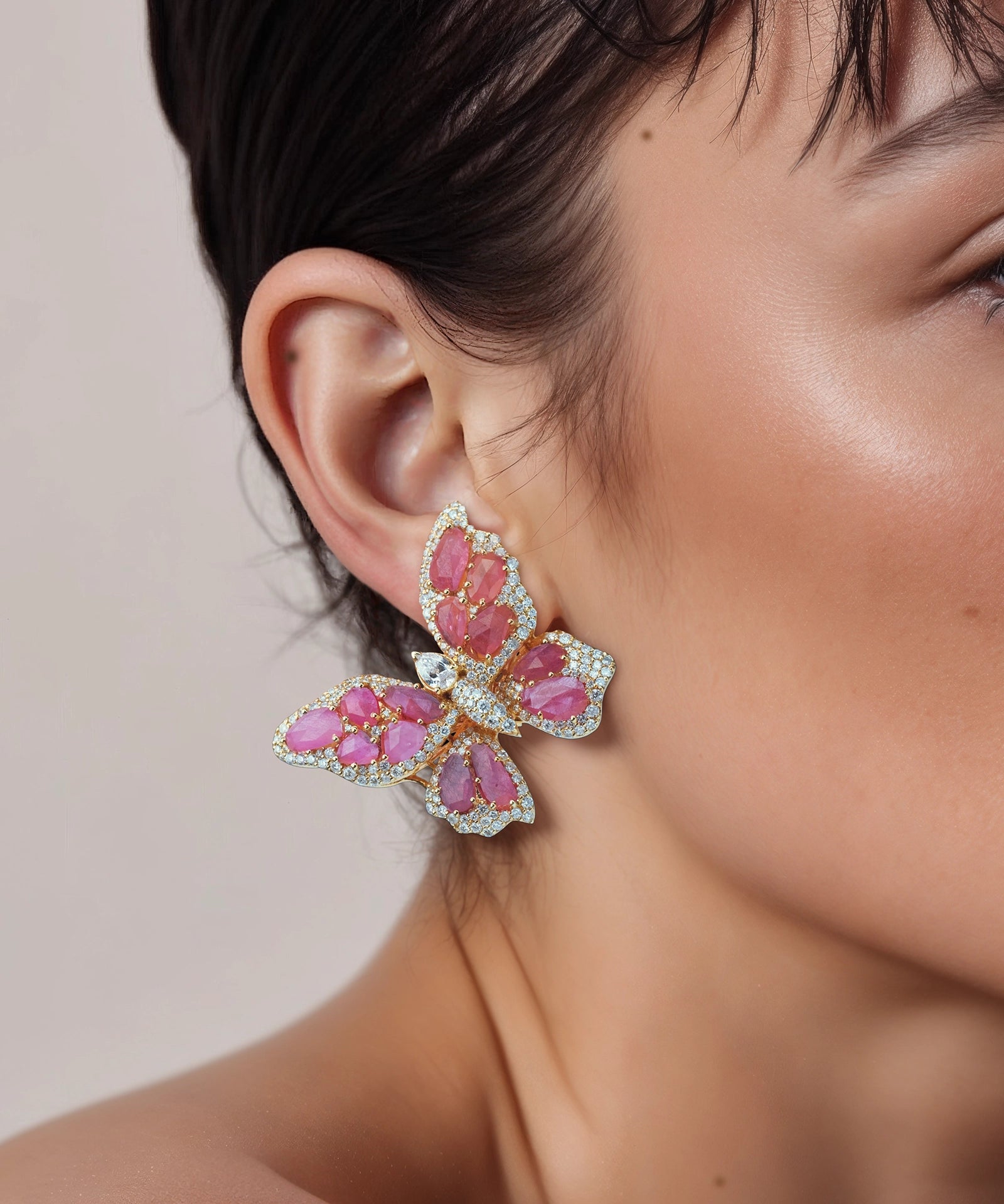 Meant To Fly Earrings (Ruby) | AMARIS JEWELS | Fine Jewelry 
