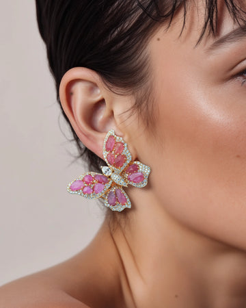 Meant To Fly Earrings (Ruby)