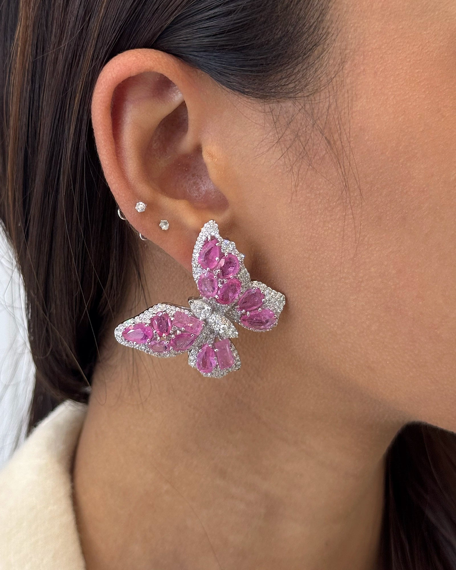 Meant To Fly Earrings (Ruby) | AMARIS JEWELS | Fine Jewelry 