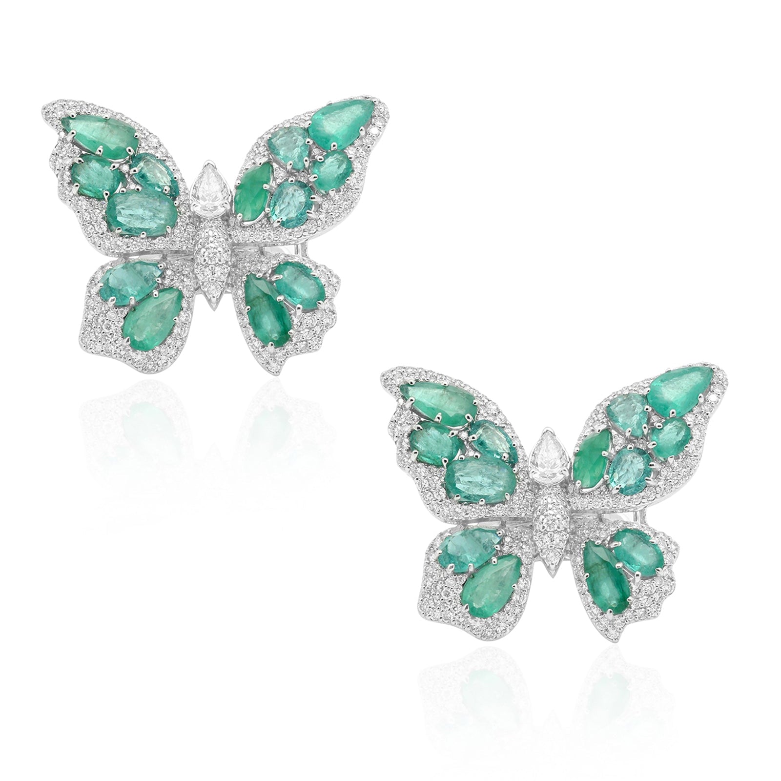Meant To Fly Emerald Earrings | AMARIS JEWELS | Fine Jewelry 
