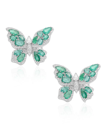 Meant To Fly Emerald Earrings