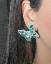 Meant To Fly Emerald Earrings | AMARIS JEWELS | Fine Jewelry 