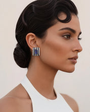 Mondrian Earrings (Blue Sapphires) | AMARIS JEWELS | Fine Jewelry 
