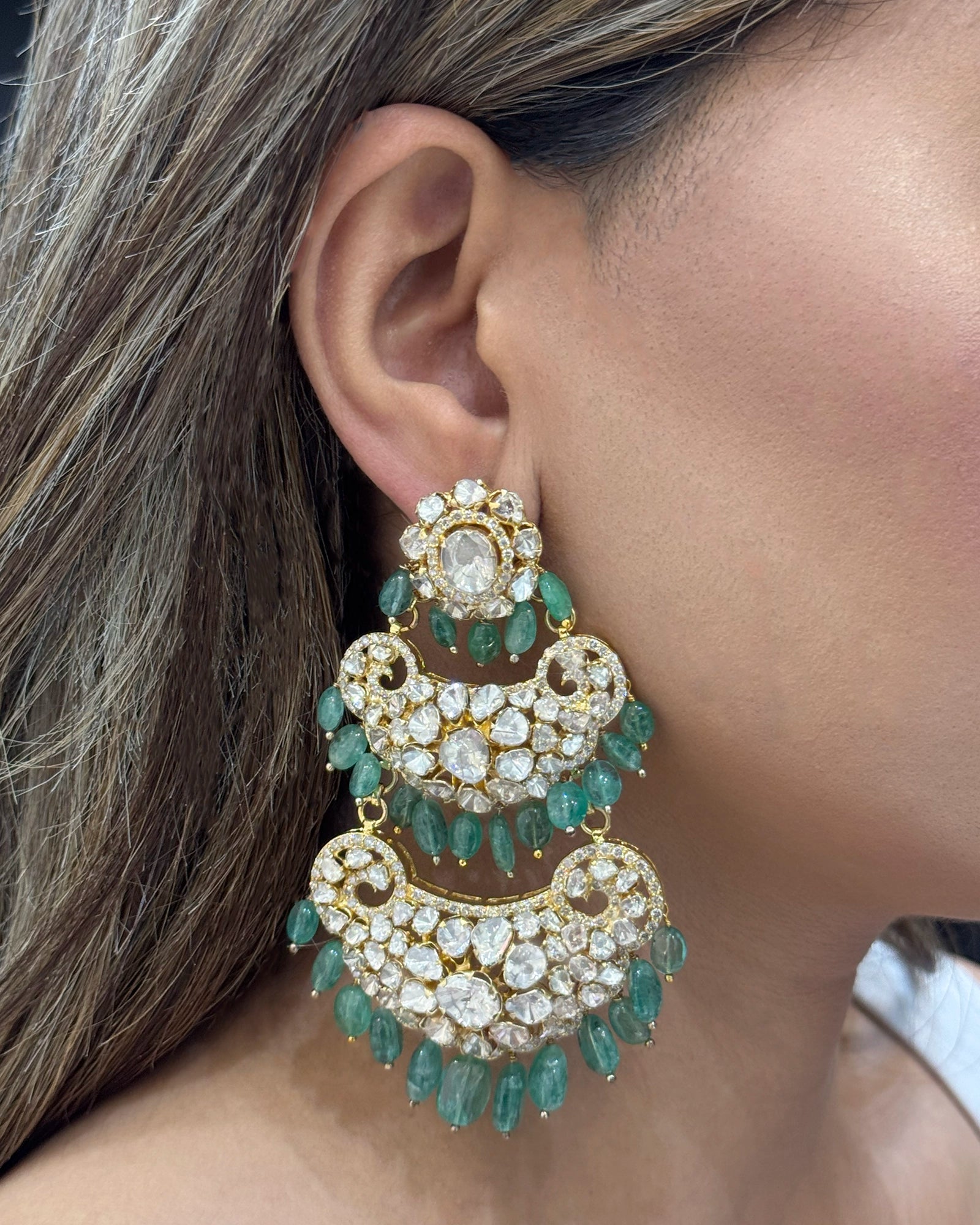 Mughal Trio Earrings | AMARIS JEWELS | Fine Jewelry 