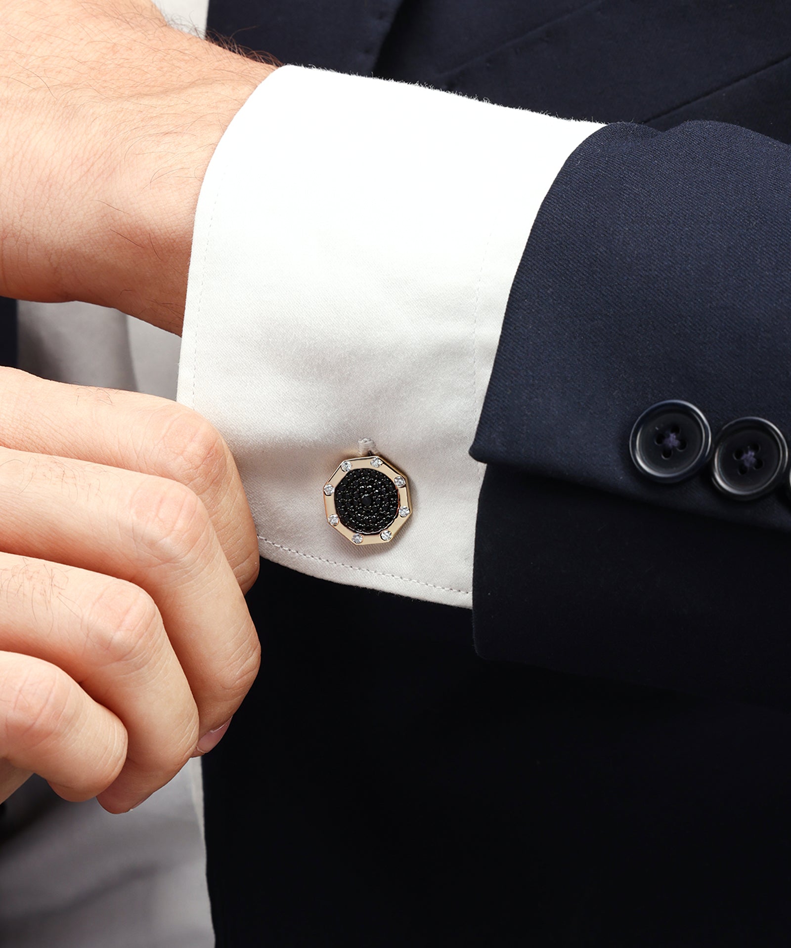 New Moon Cufflinks Gold | AMARIS JEWELS | Fine Jewelry 