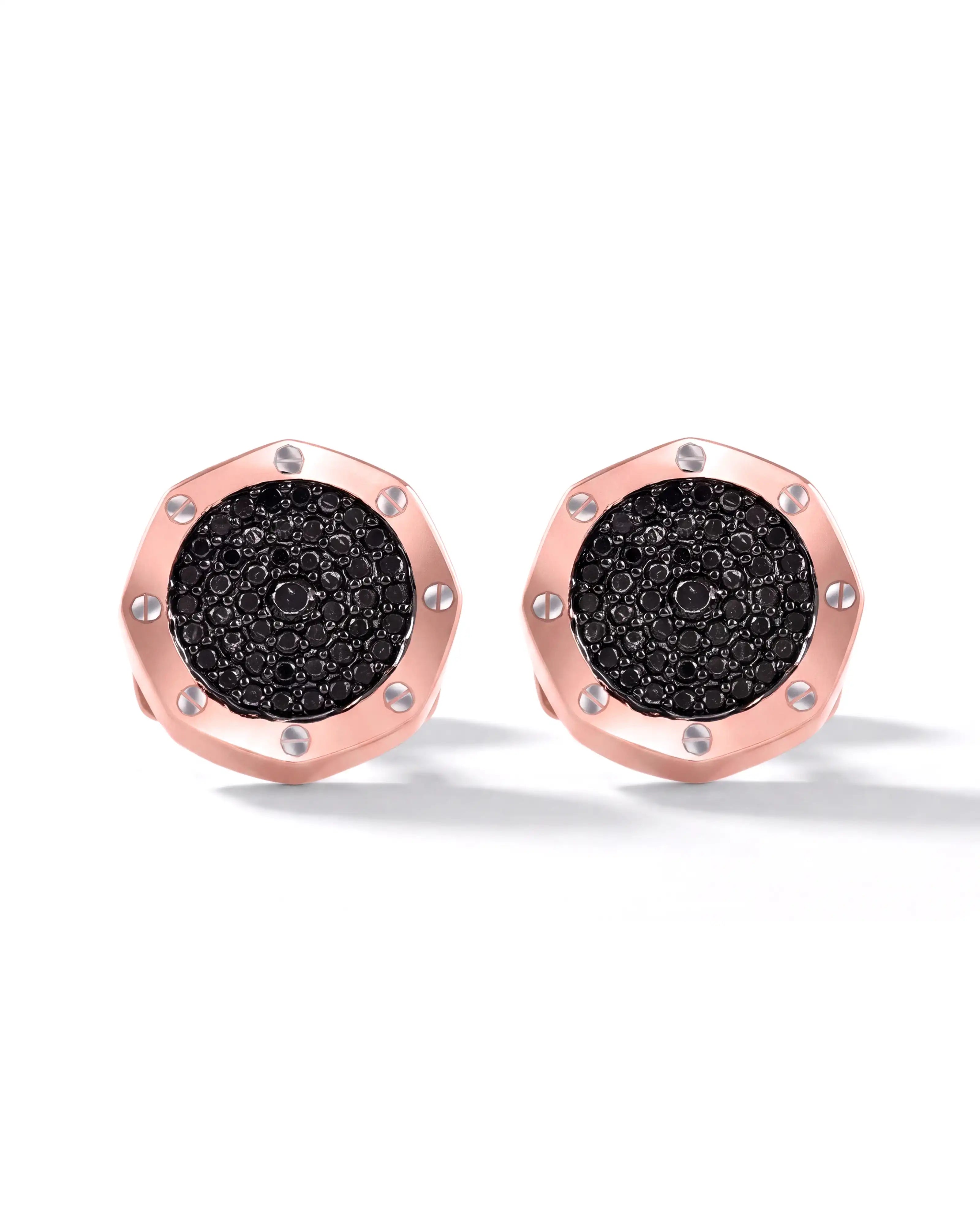 New Moon cufflinks- Rose Gold | AMARIS JEWELS | Fine Jewelry