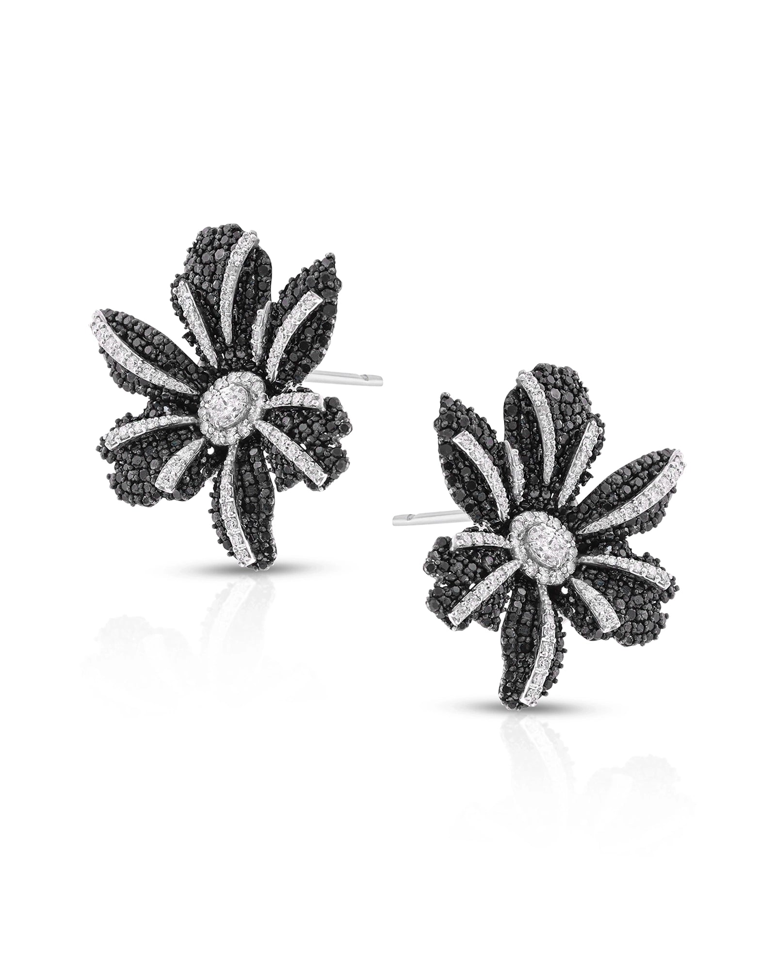 Noir Bloom Studs | AMARIS JEWELS | Fine Jewelry 