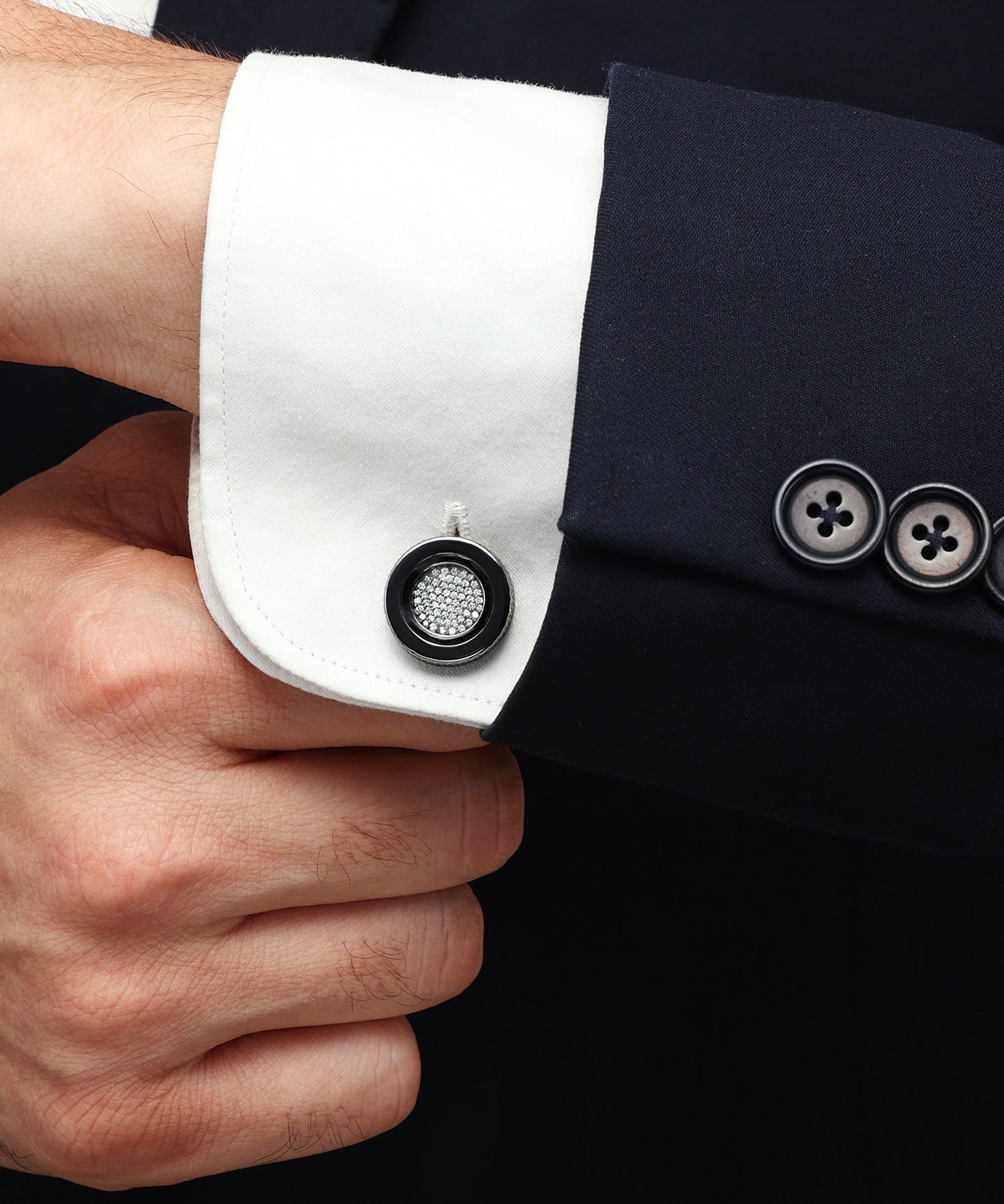 Noir Code Cufflinks | AMARIS JEWELS | Fine Jewelry 