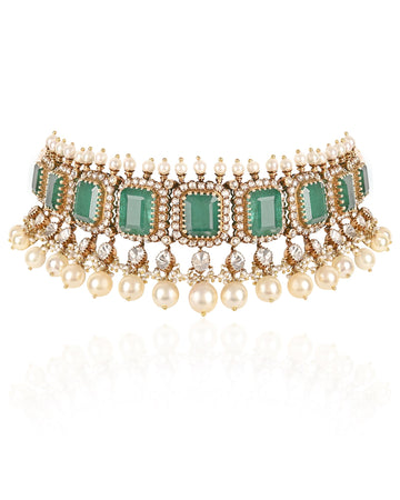Noor Jahan Emerald Choker
