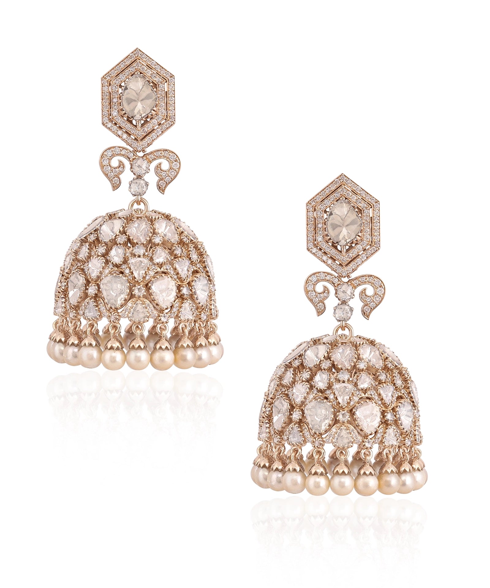 Noor Mahal jhumkas | AMARIS JEWELS | Fine Jewelry 