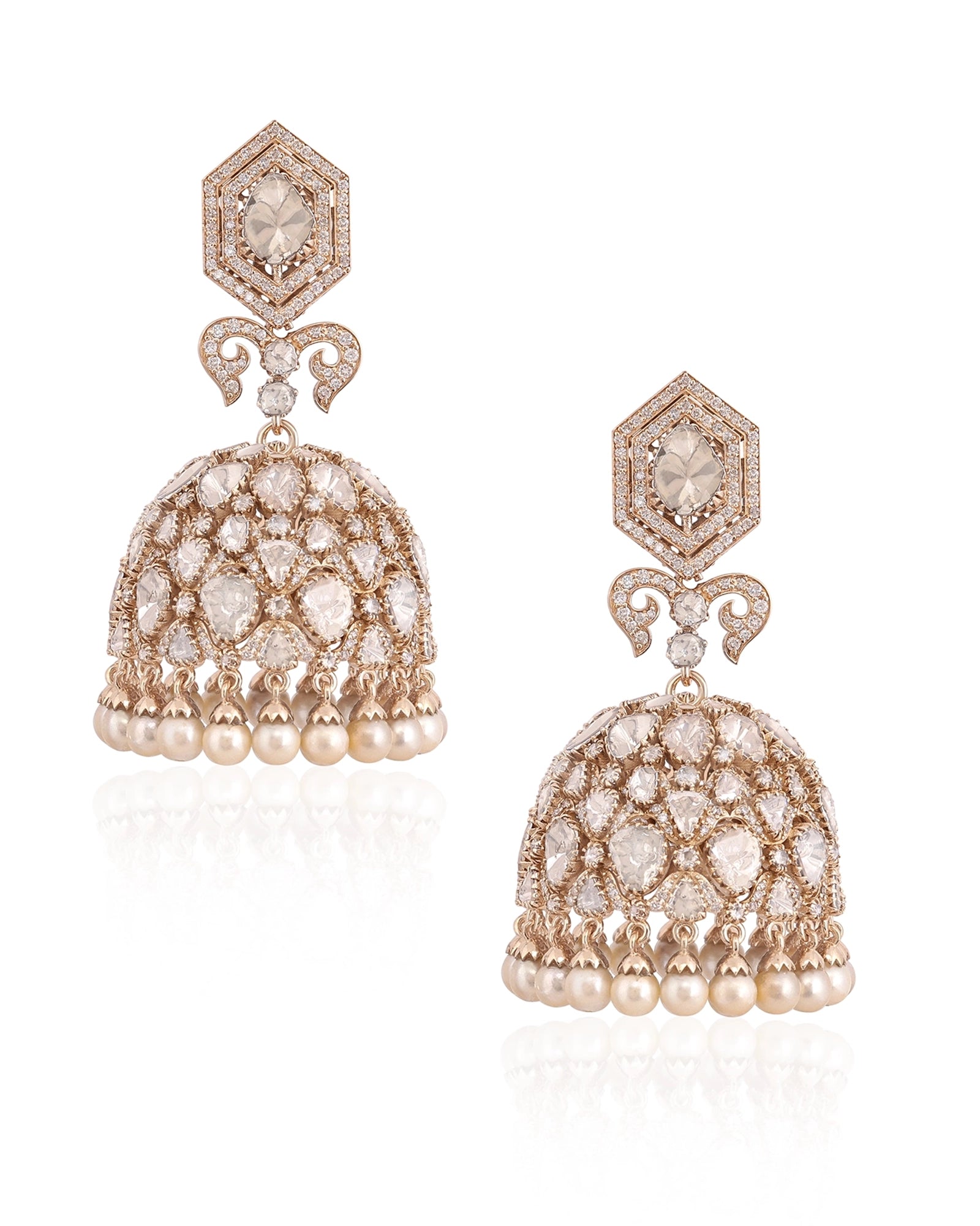 Noor Mahal jhumkas | AMARIS JEWELS | Fine Jewelry 