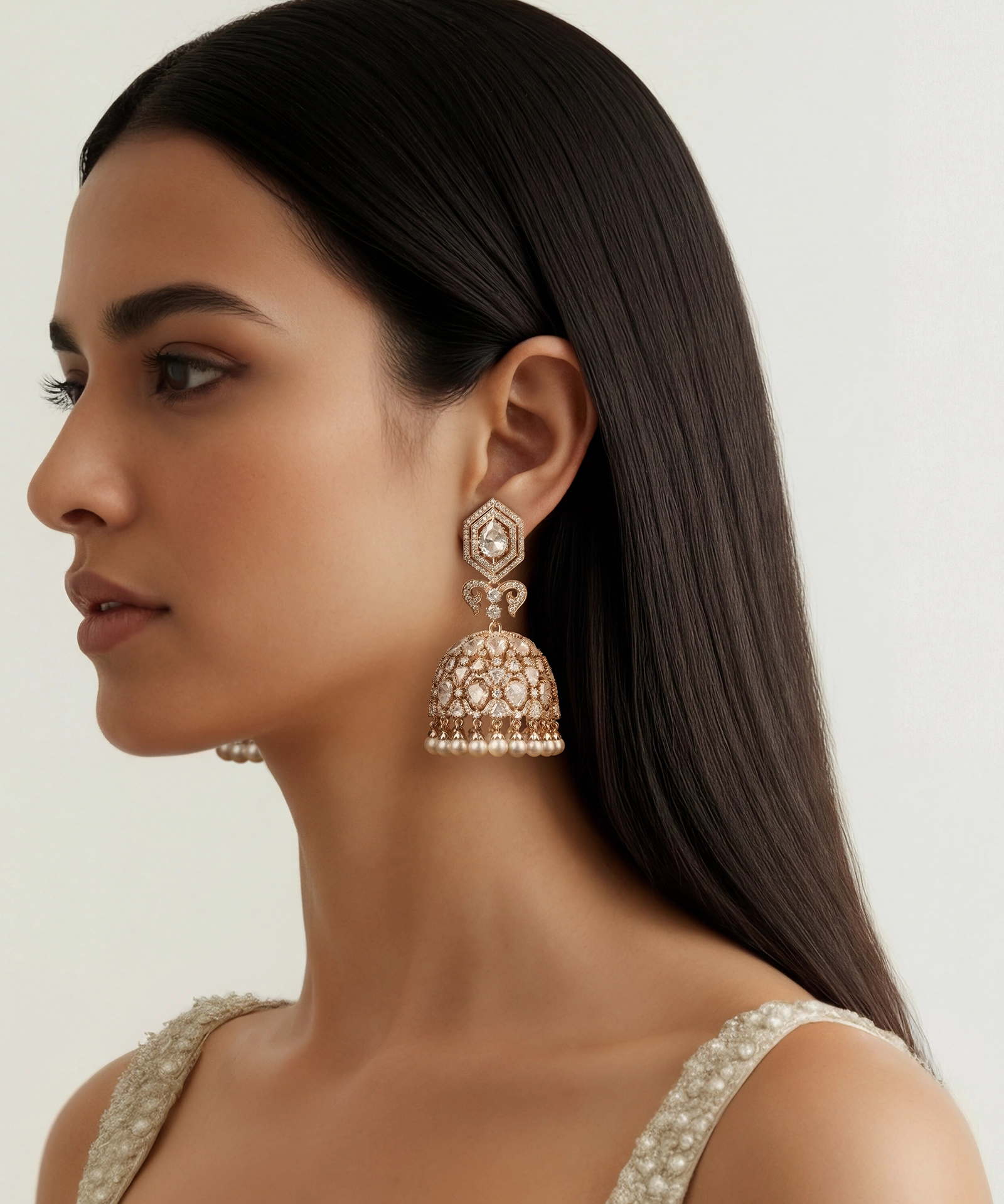 Noor Mahal jhumkas | AMARIS JEWELS | Fine Jewelry 