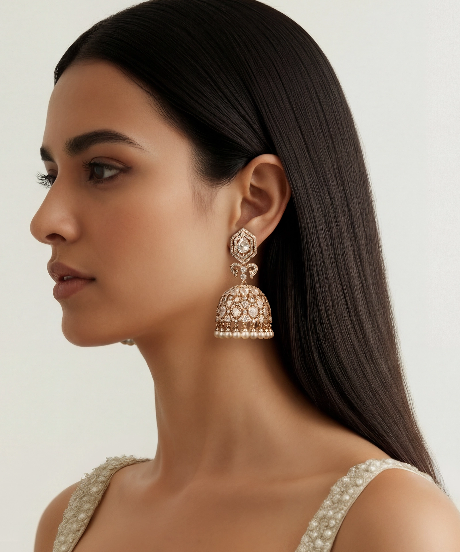 Noor Mahal jhumkas | AMARIS JEWELS | Fine Jewelry 