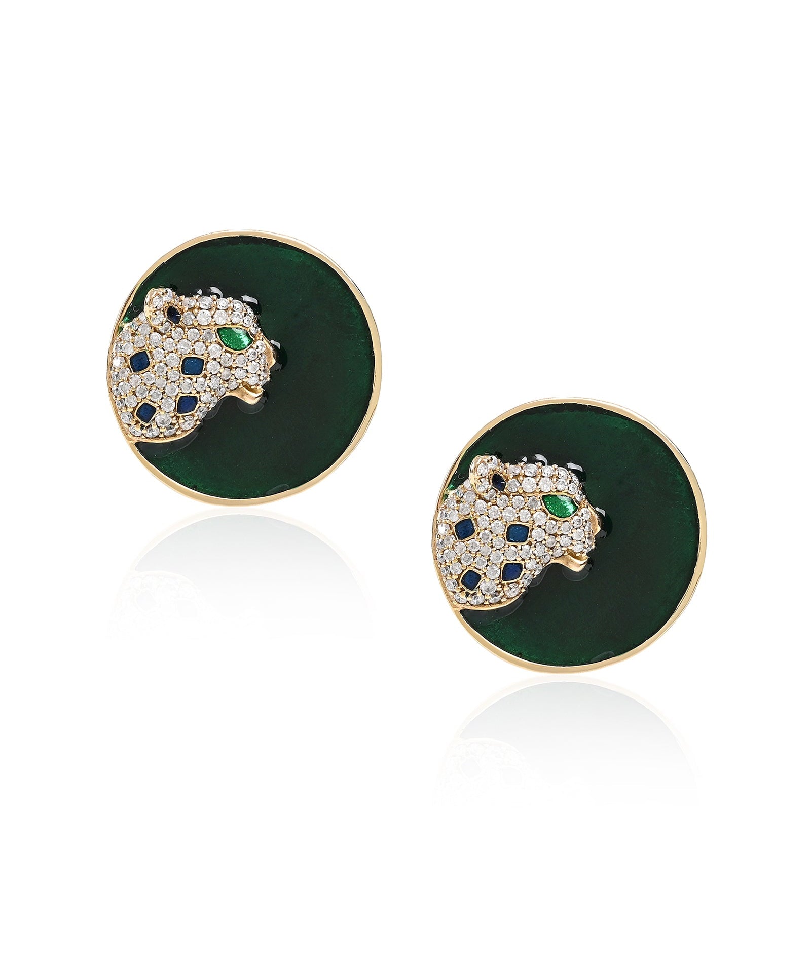 On The Hunt Earrings (Green) | AMARIS JEWELS | Fine Jewelry 
